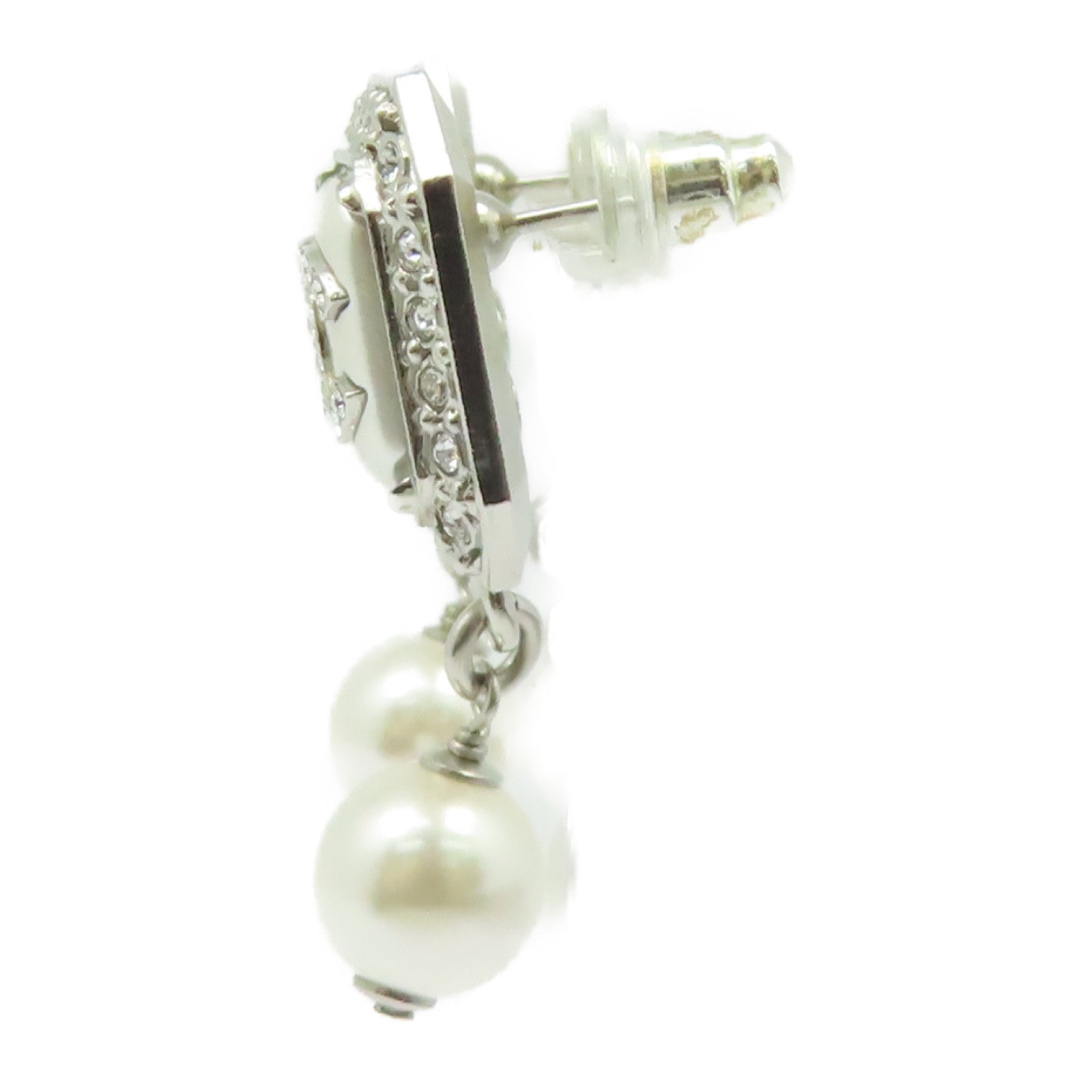CHANEL 金屬/仿珍珠Earrings耳環銀色