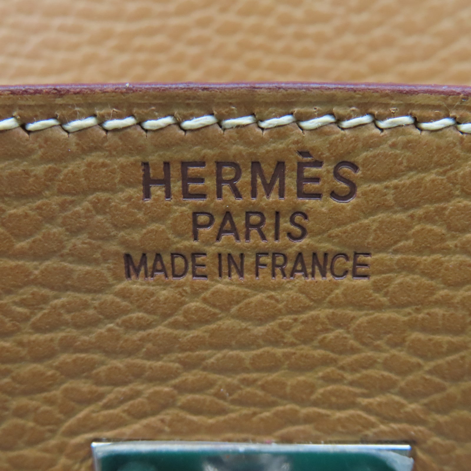 HERMES Ardennes皮革Birkin 35 Hand Bag銀扣手挽袋Natural啡色