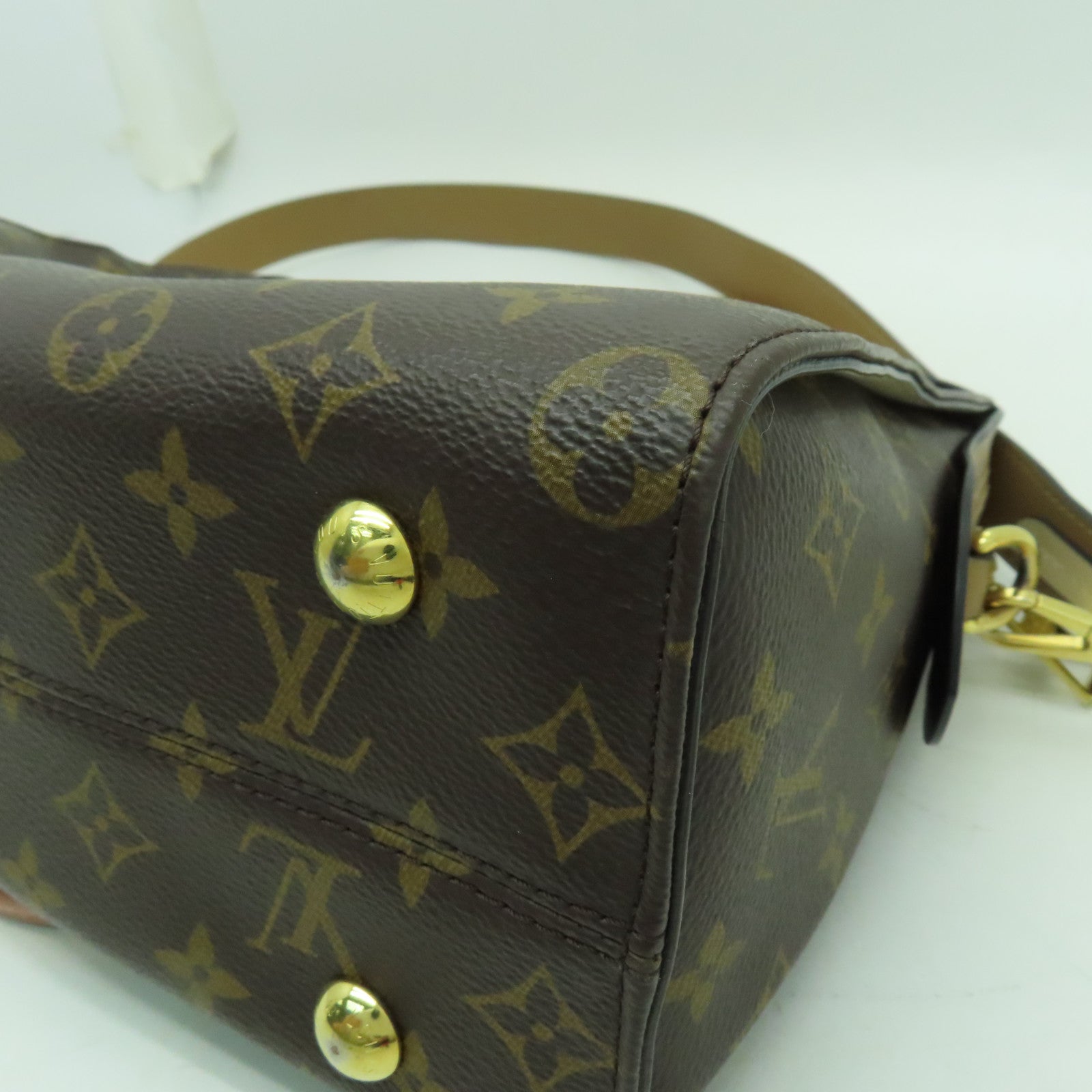 LOUIS VUITTON Monogram Tuileries金扣手挽肩背兩用袋啡色