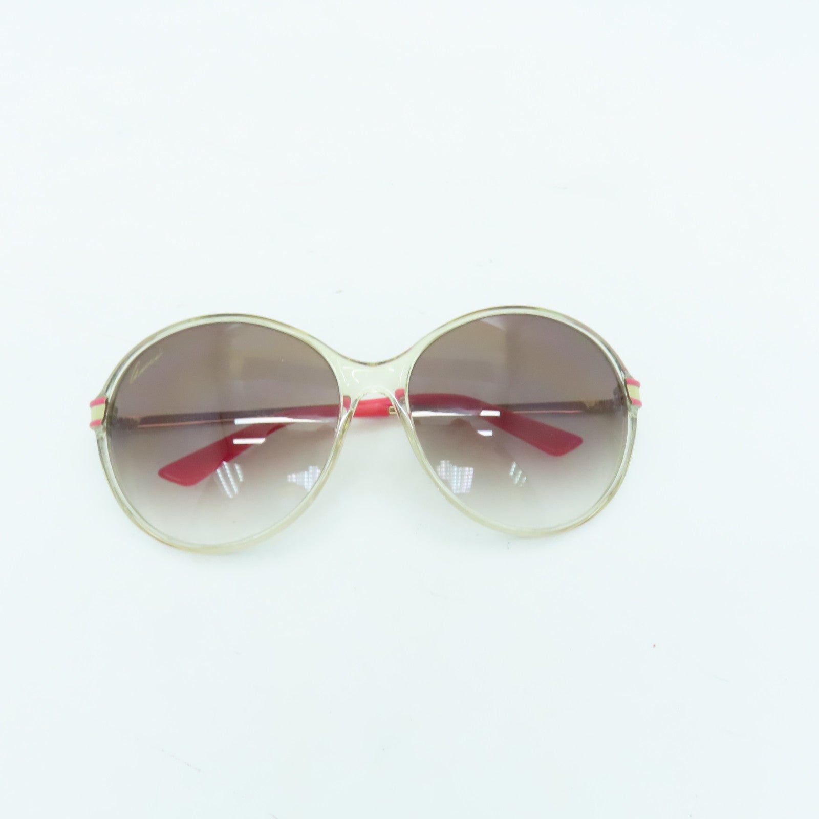GUCCI PVC Sunglasses太陽眼鏡透明/紅色