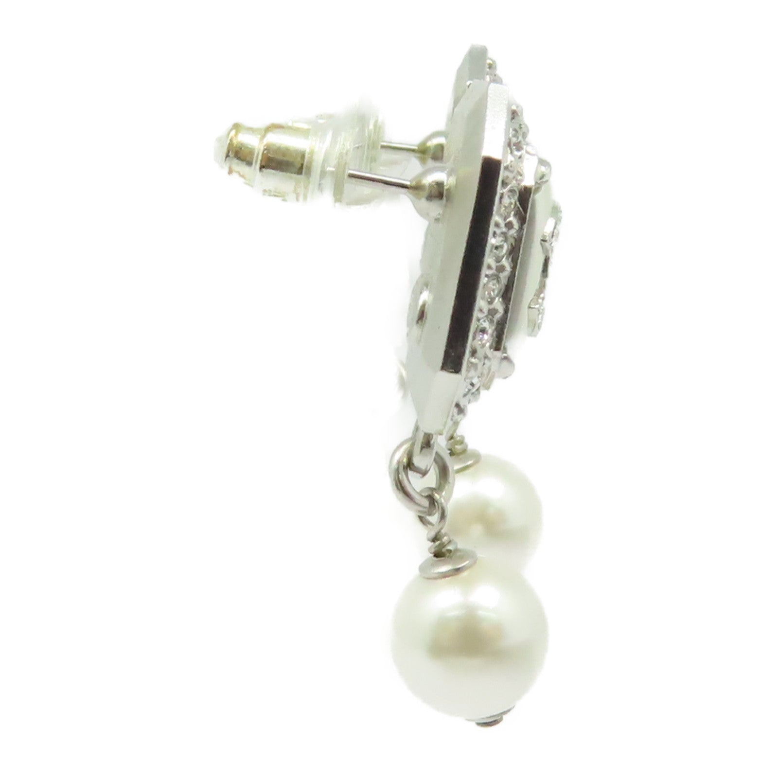 CHANEL 金屬/仿珍珠Earrings耳環銀色