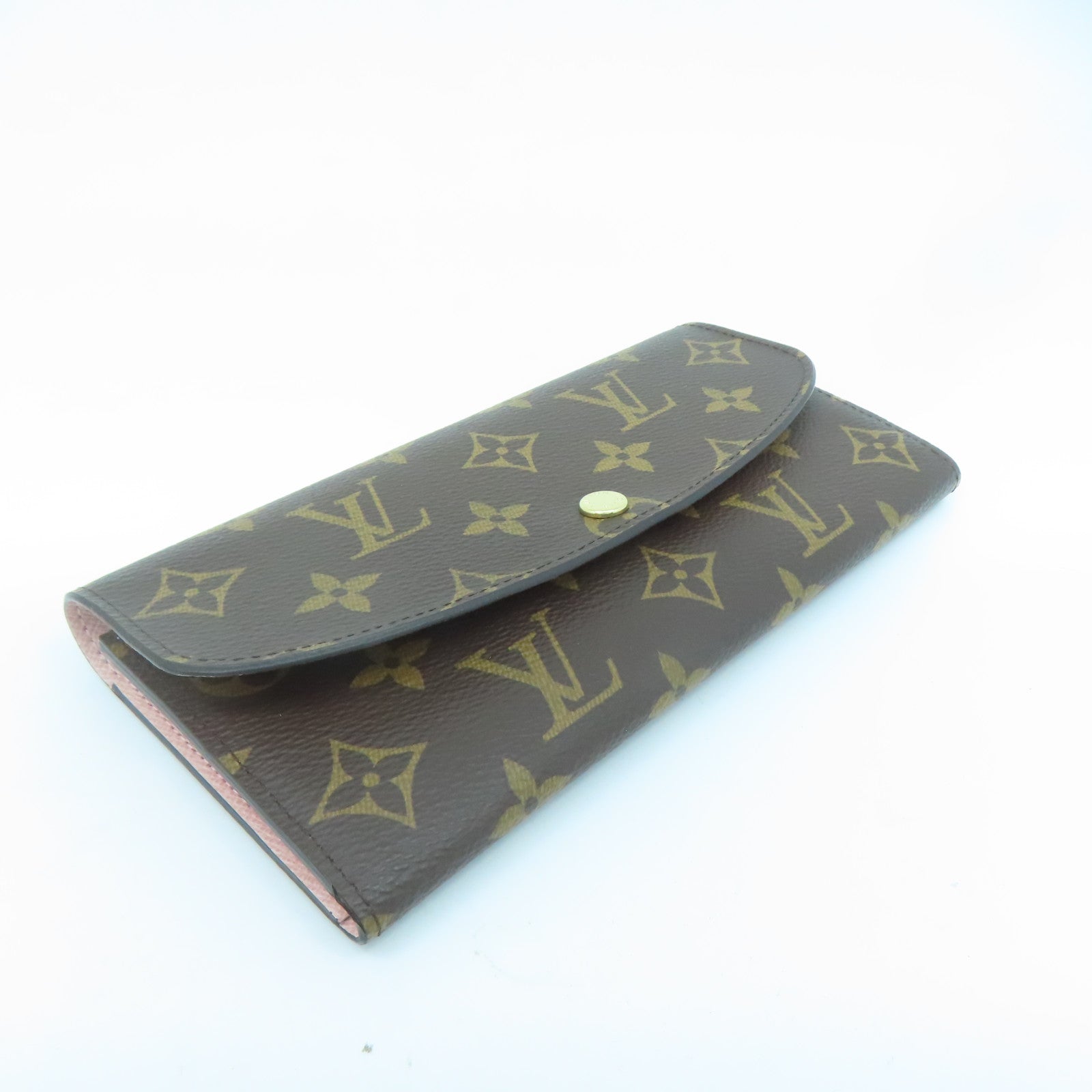 LOUIS VUITTON Monogram Emilie Wallet金扣長錢包啡色