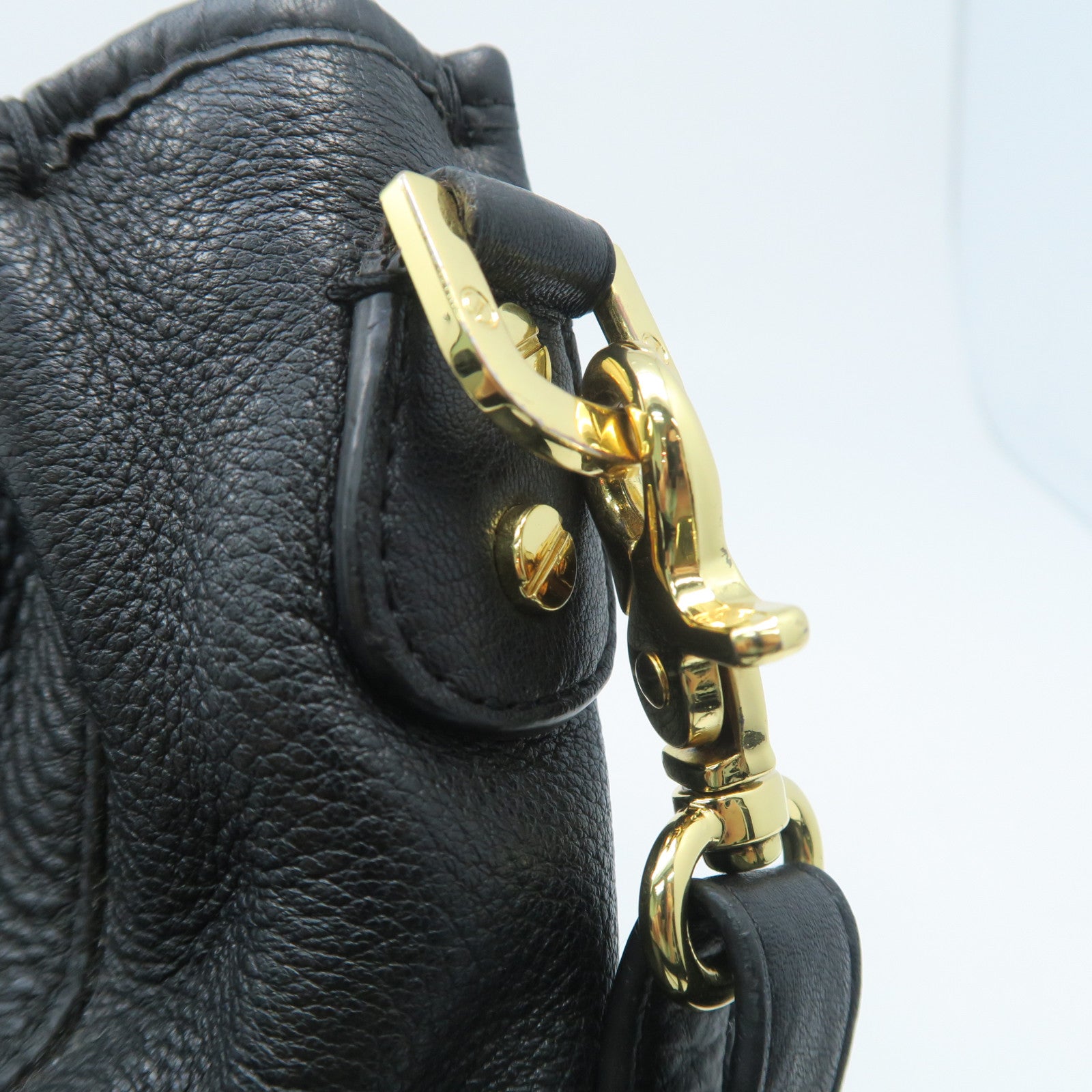Tory Burch 牛皮皮革2 Way Shoulder金扣手挽肩背兩用袋黑色