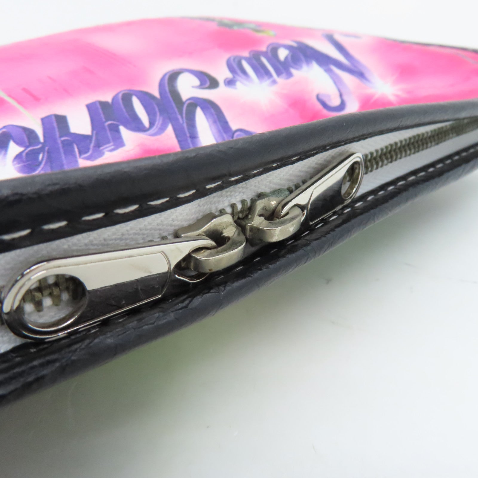 BALENCIAGA Cowhide Leather Clutch Silver Buckle Clutch Colorful