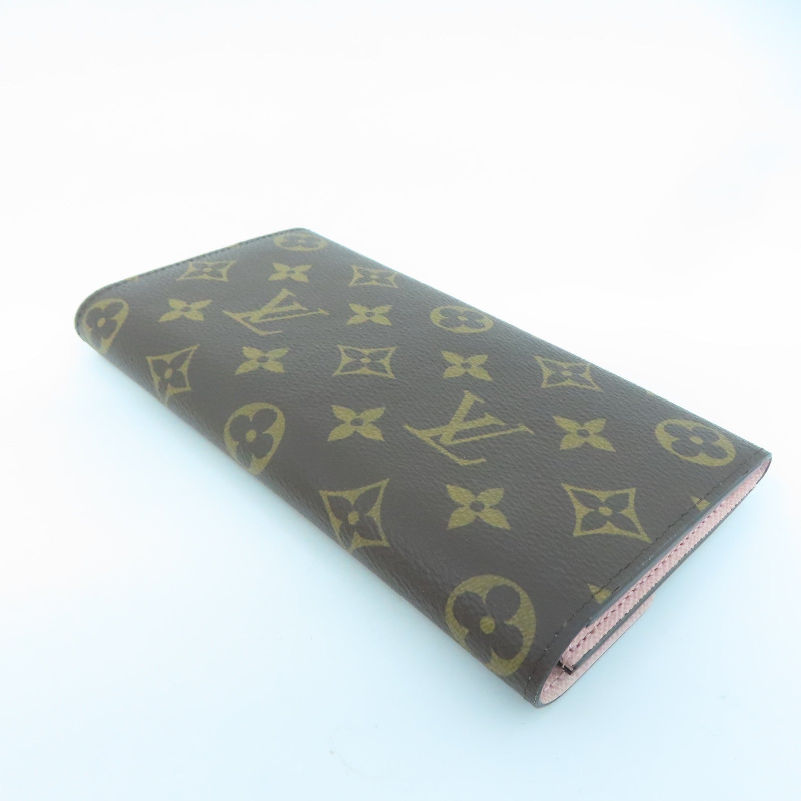 LOUIS VUITTON Monogram Emilie Wallet金扣長錢包啡色
