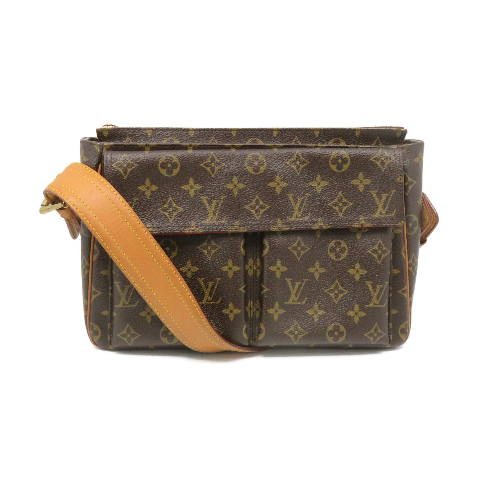 LOUIS VUITTON Monogram Multipli-Cite Shoulder Bag brown