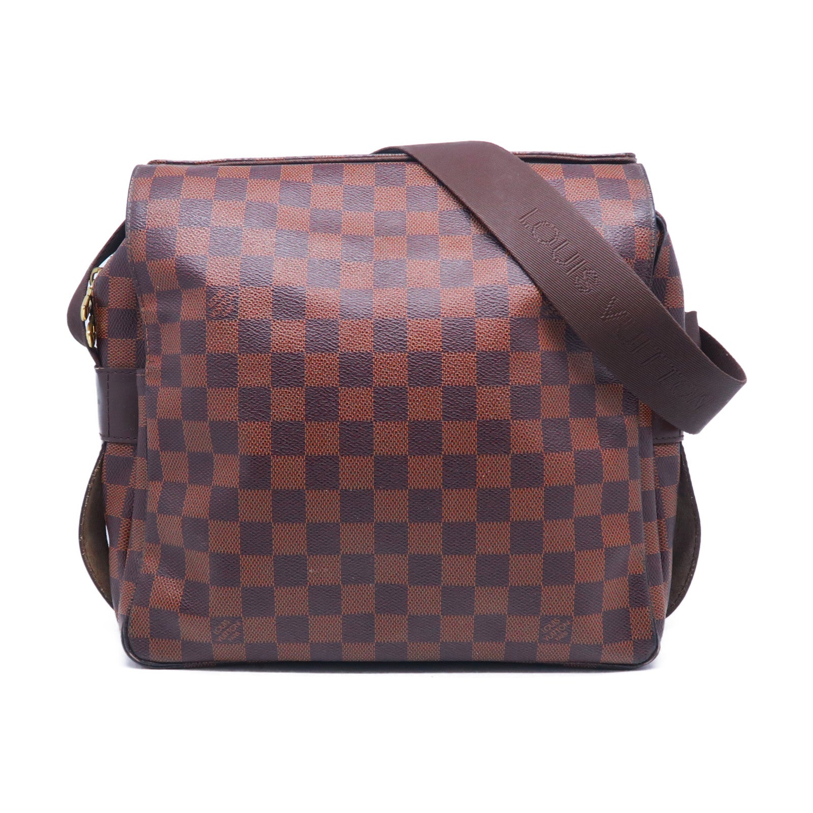 LOUIS VUITTON 【激減優惠】Damier Ebene Naviglio金扣肩背袋啡色