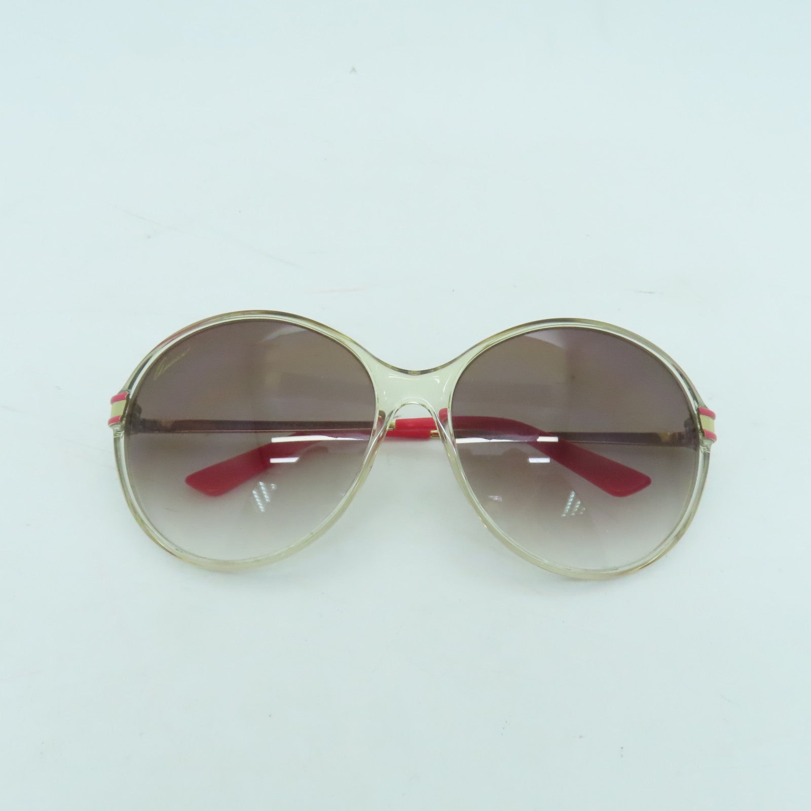 GUCCI PVC Sunglasses太陽眼鏡透明/紅色