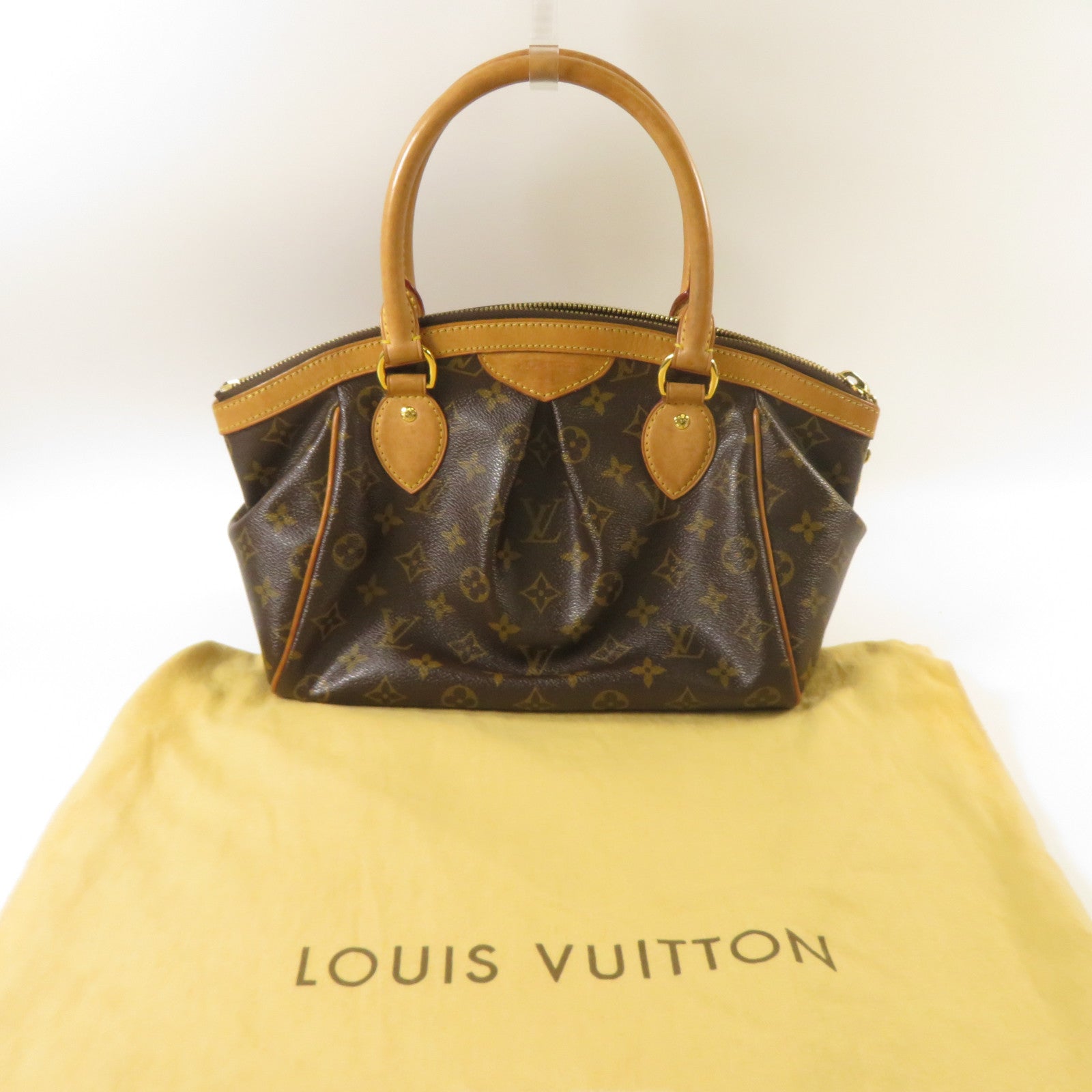 LOUIS VUITTON Monogram Tivoli PM金扣手挽袋啡色