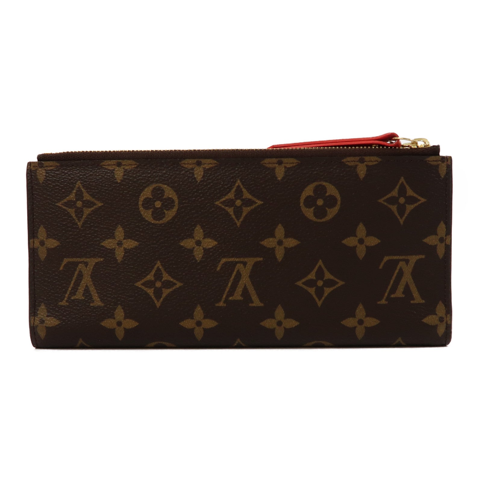 LOUIS VUITTON Monogram Adele Long Wallet金扣長錢包啡色/紅色