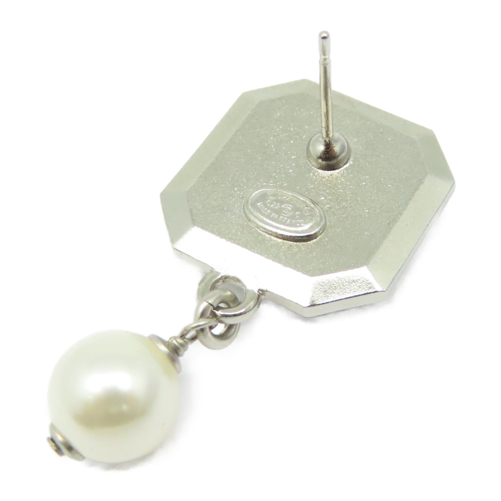 CHANEL 金屬/仿珍珠Earrings耳環銀色