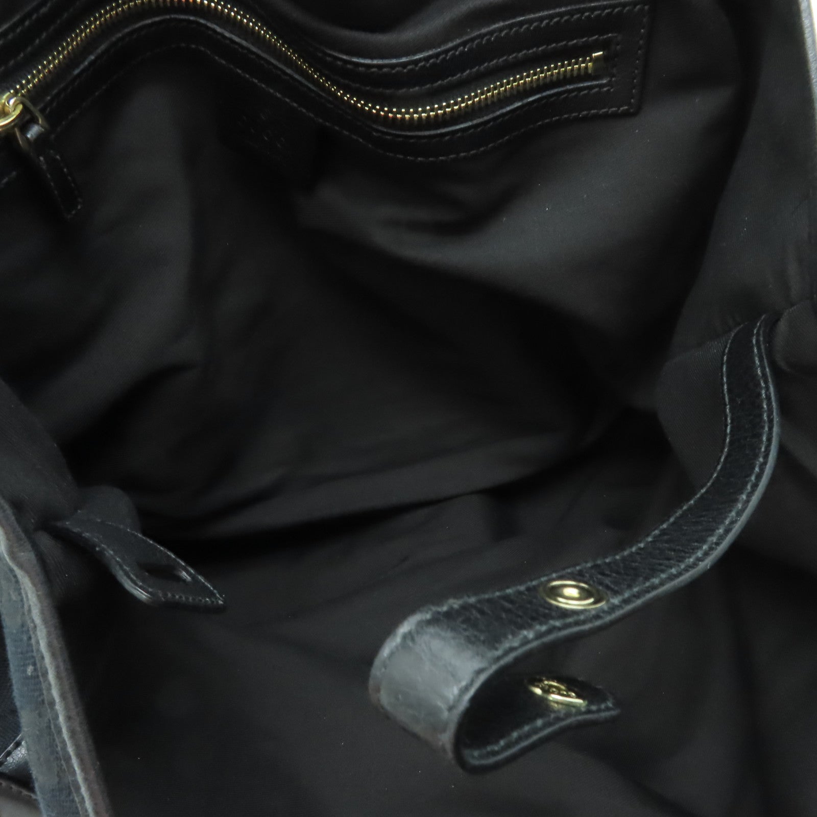 GUCCI 帆布Tote Bag金扣手挽袋黒色