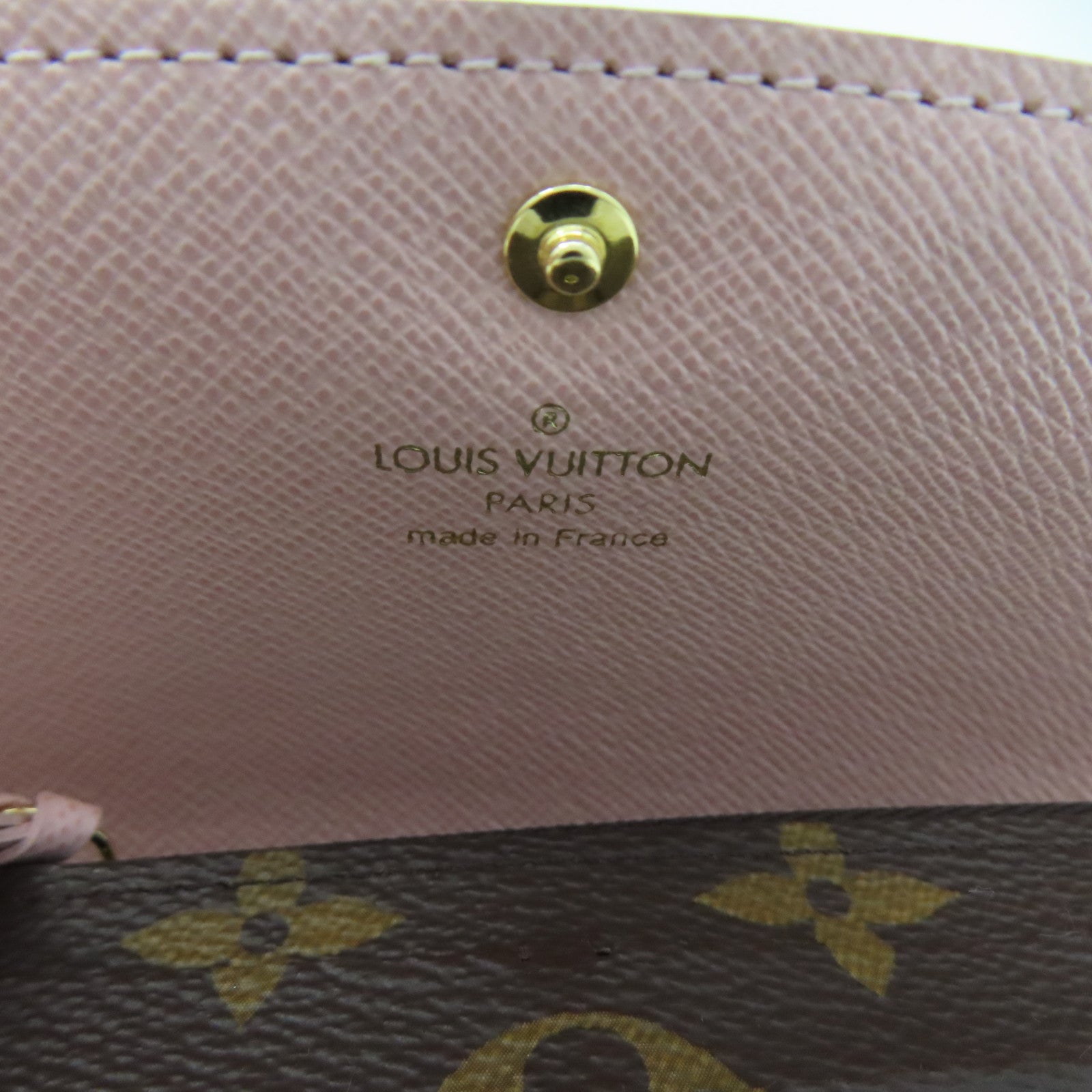 LOUIS VUITTON Monogram Emilie Wallet金扣長錢包啡色