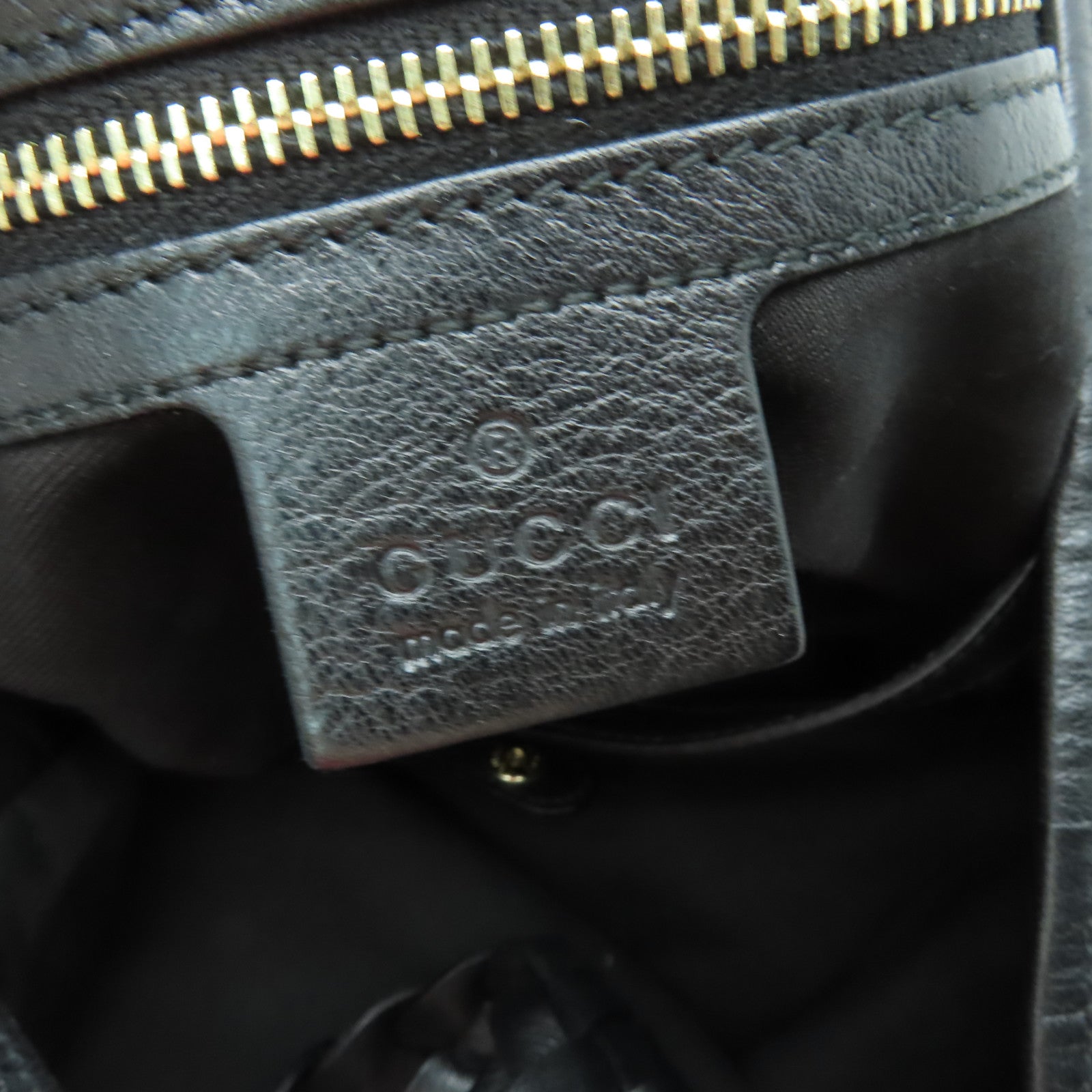 GUCCI 帆布Tote Bag金扣手挽袋黒色