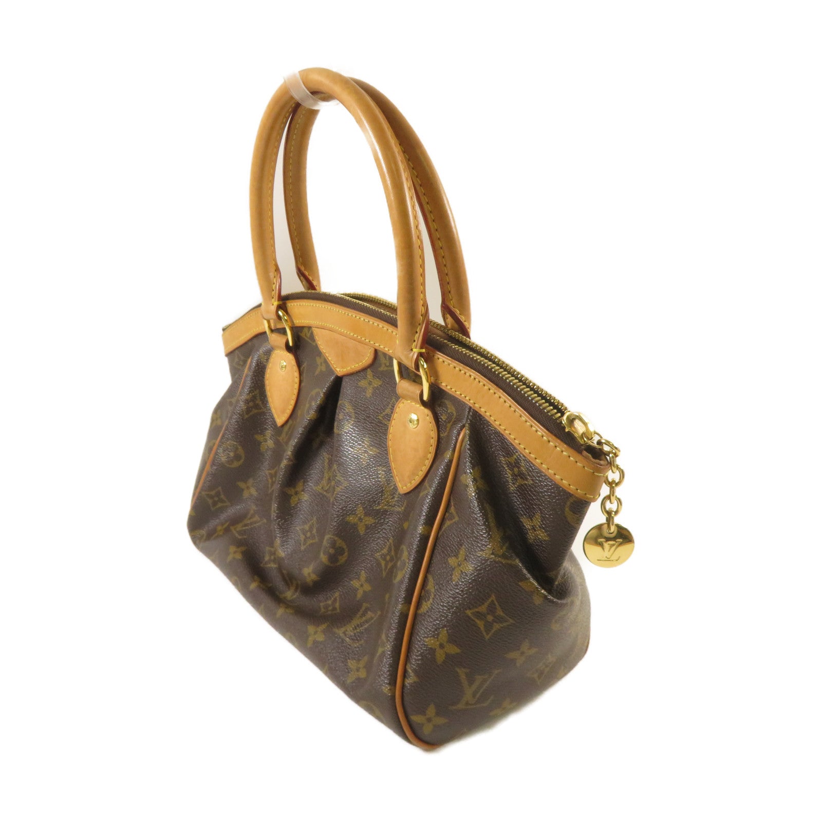LOUIS VUITTON Monogram Tivoli PM金扣手挽袋啡色