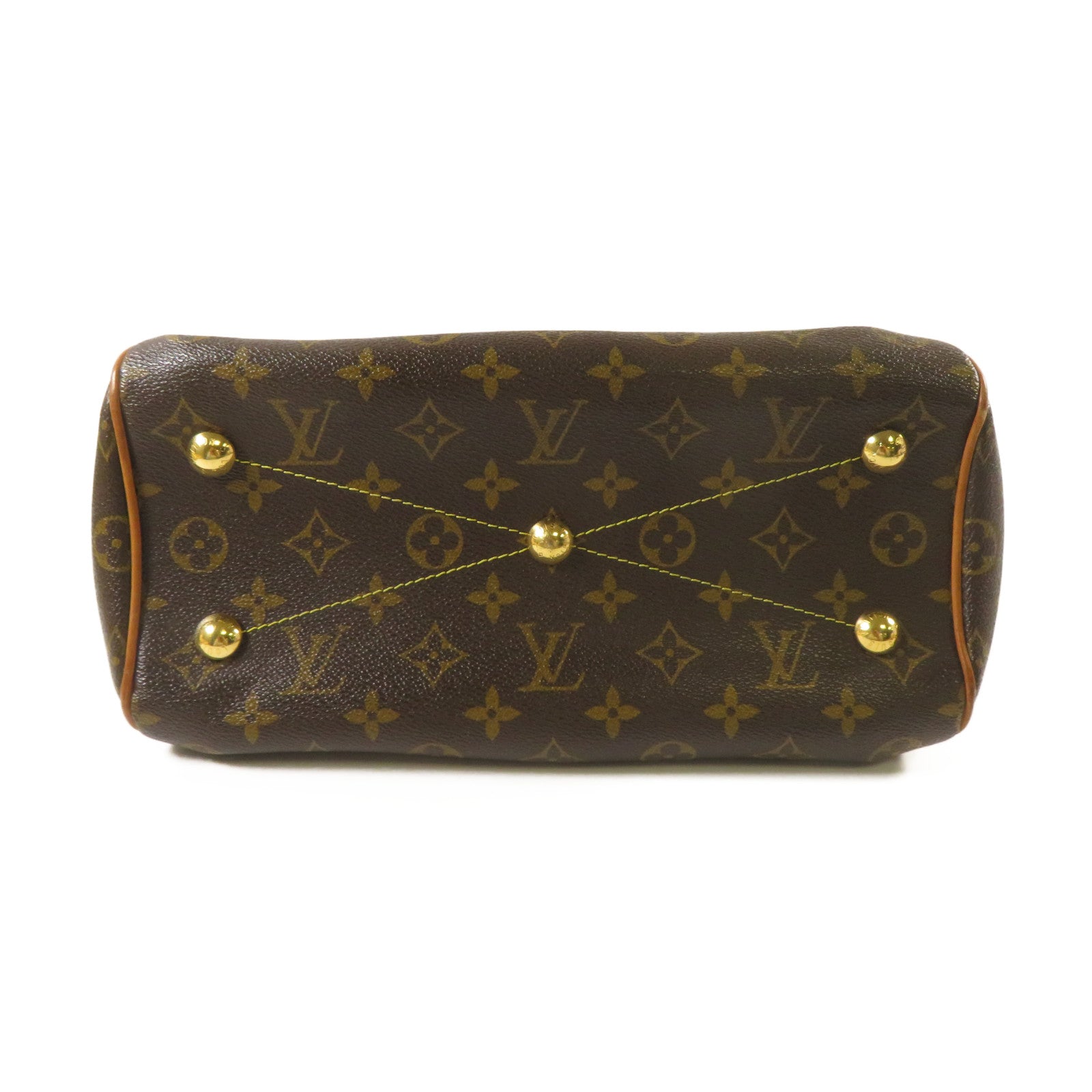 LOUIS VUITTON Monogram Tivoli PM金扣手挽袋啡色