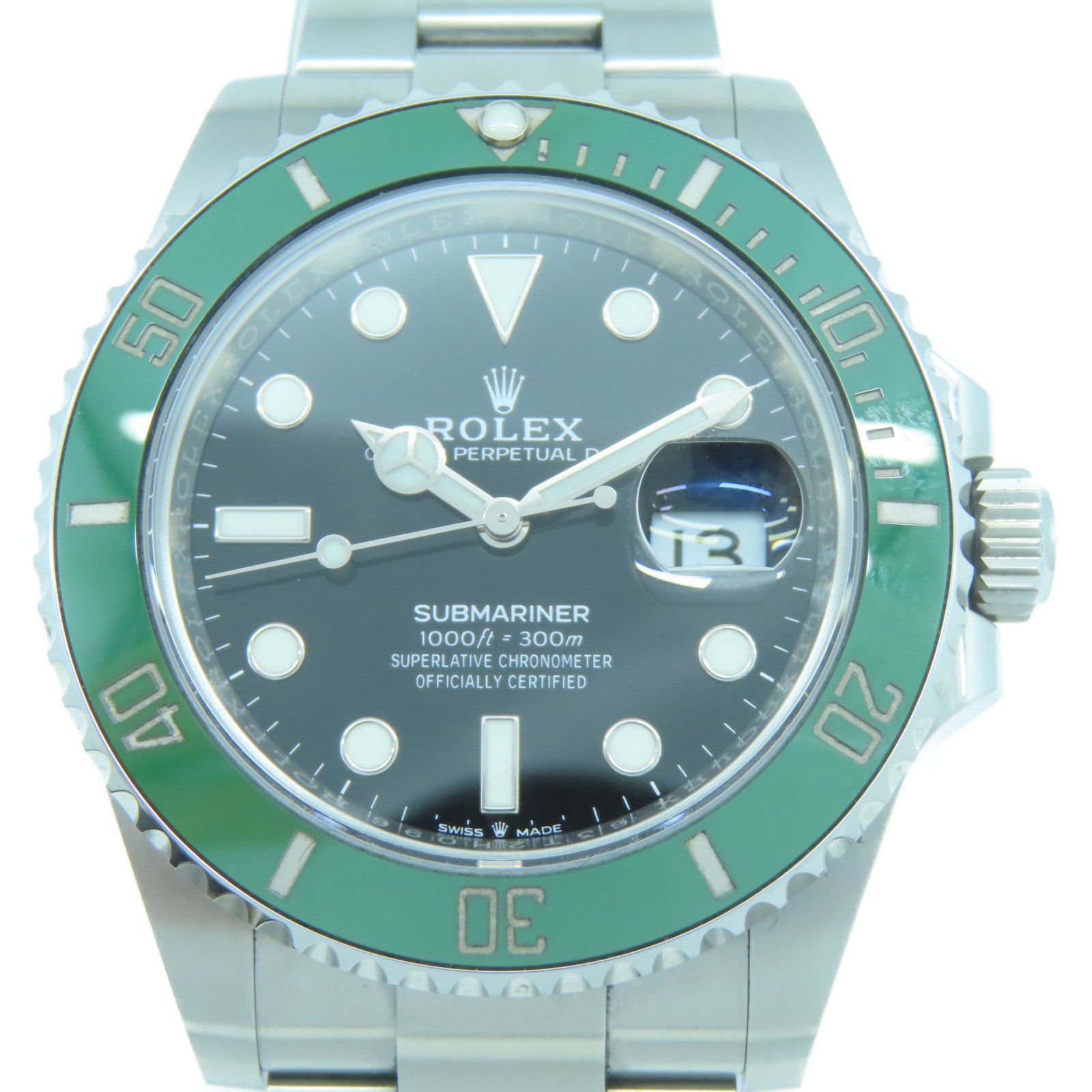 ROLEX 不鏽鋼Submarinar Date 41mm手錶黑色#19.25cm