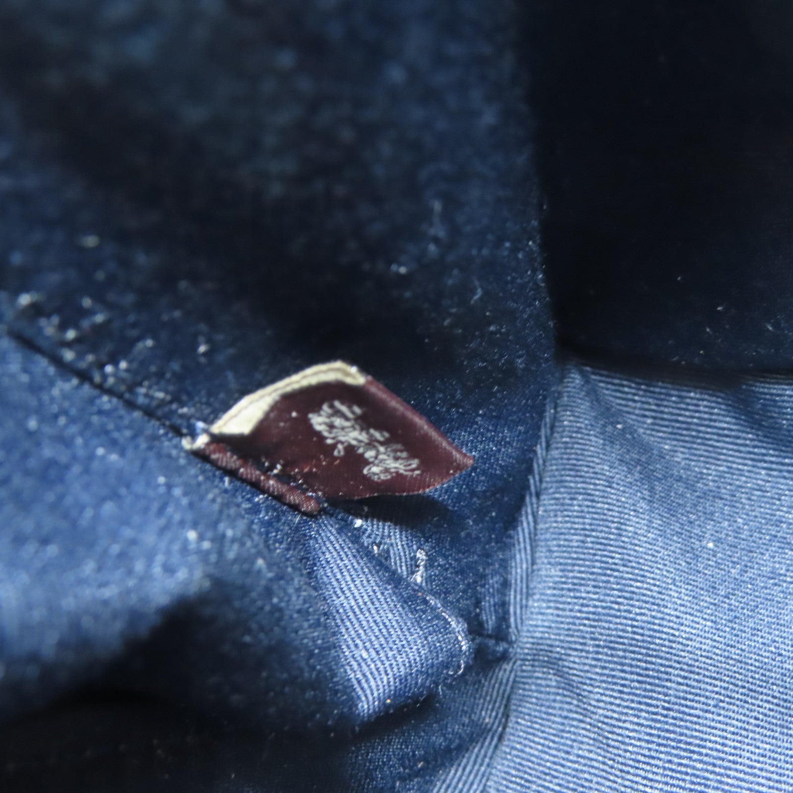 COACH 涂层帆布/牛皮皮革Shoulder Bag银扣手挽肩背两用袋深蓝色