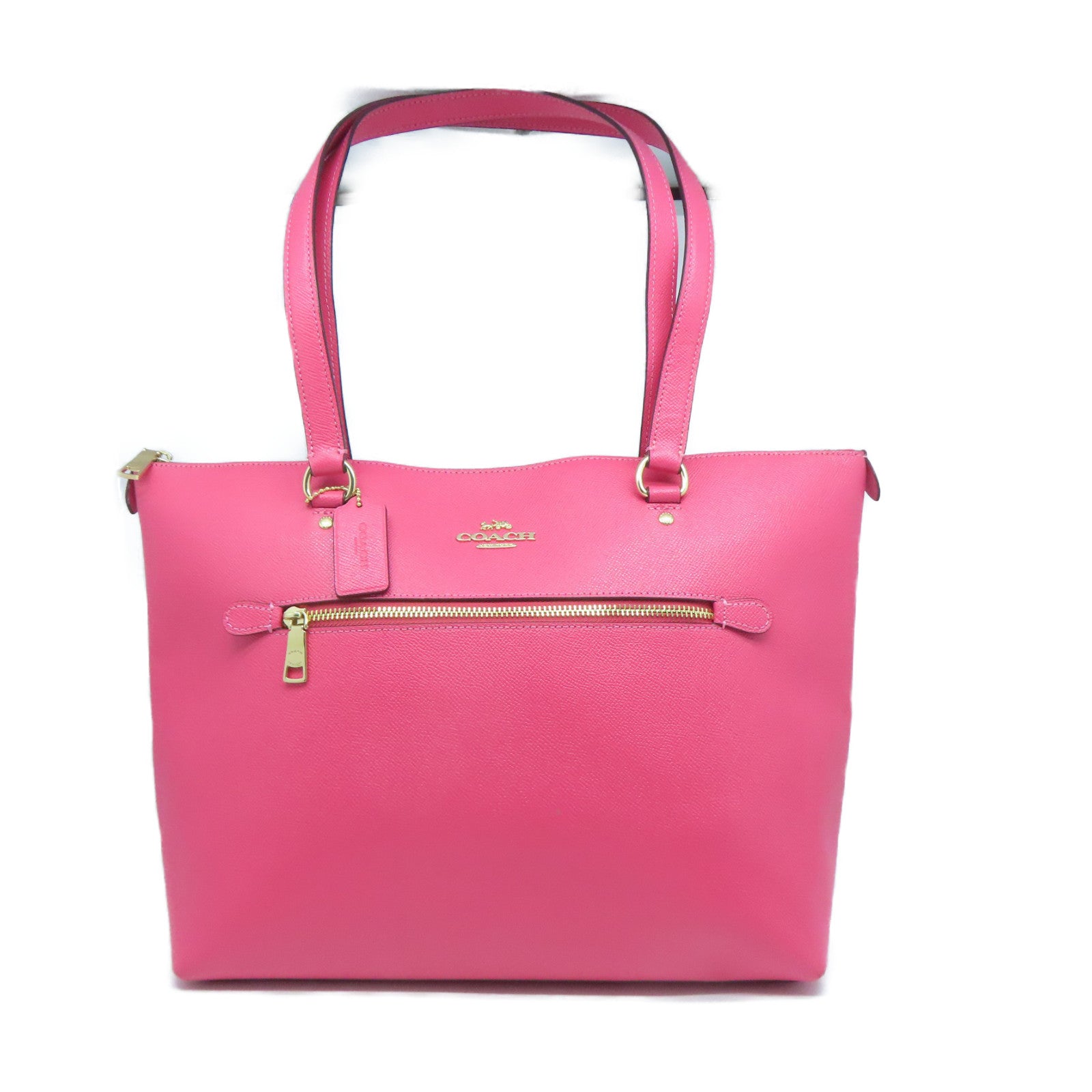 COACH 牛皮皮革Shoulder Bag金扣肩背袋粉紅色