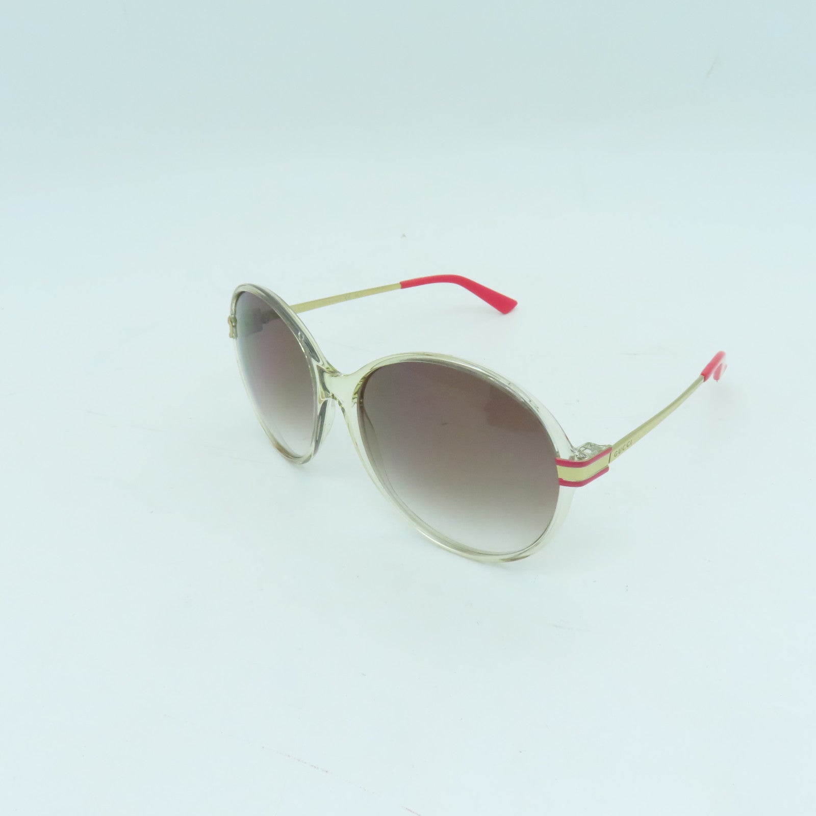 GUCCI PVC Sunglasses太陽眼鏡透明/紅色
