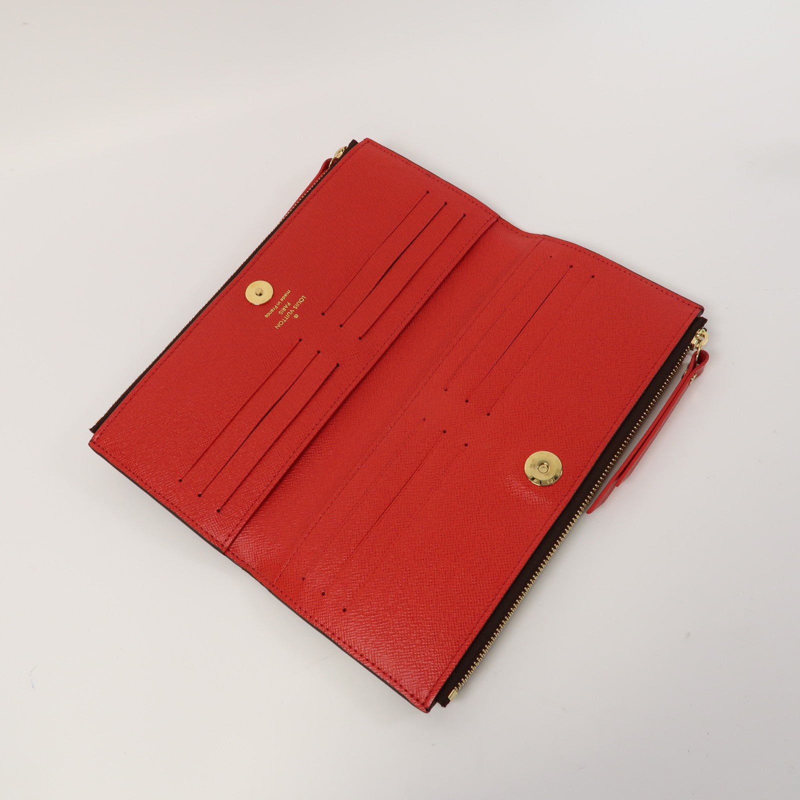 LOUIS VUITTON Monogram Adele Long Wallet金扣長錢包啡色/紅色