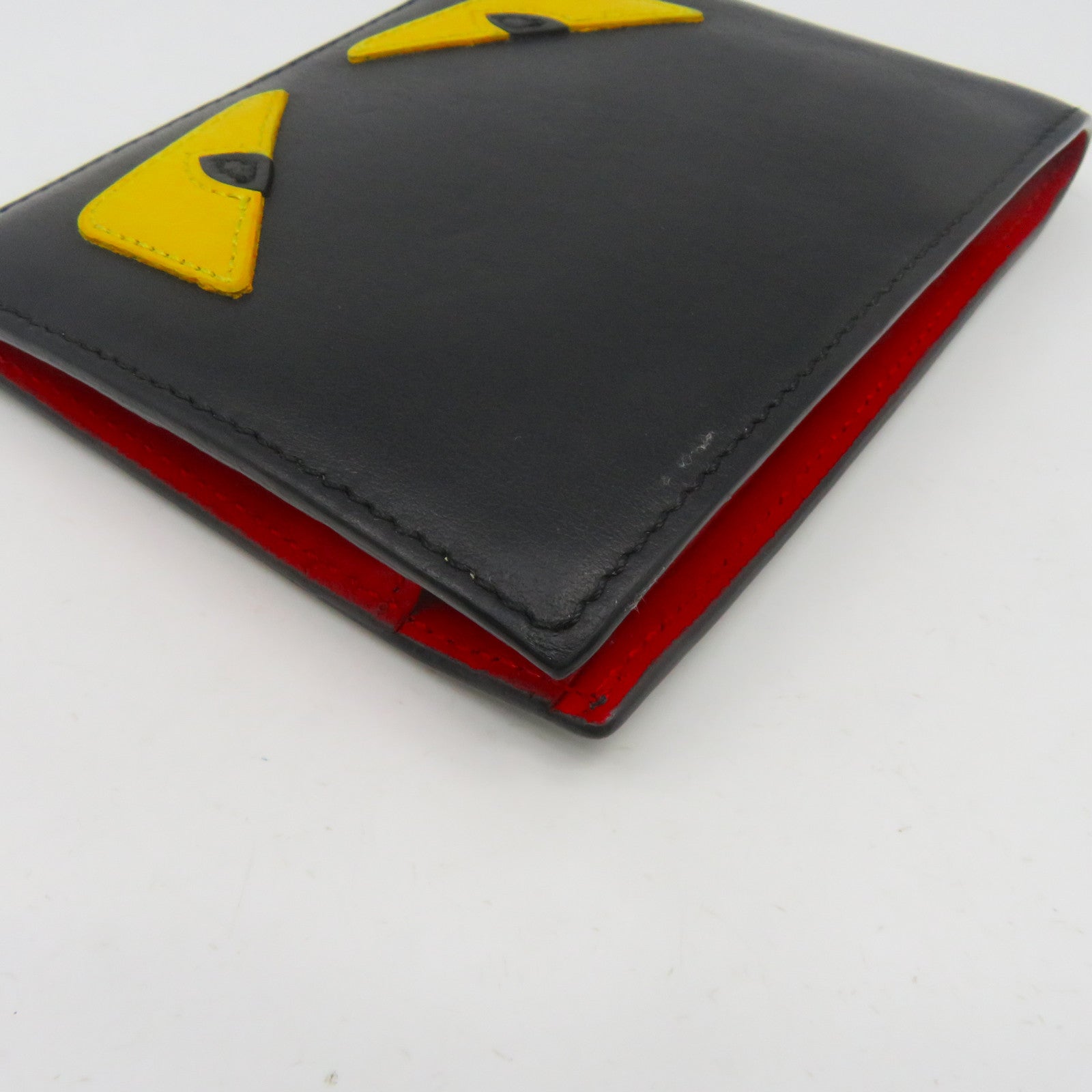 FENDI 牛皮皮革Wallet錢包黑色/紅色