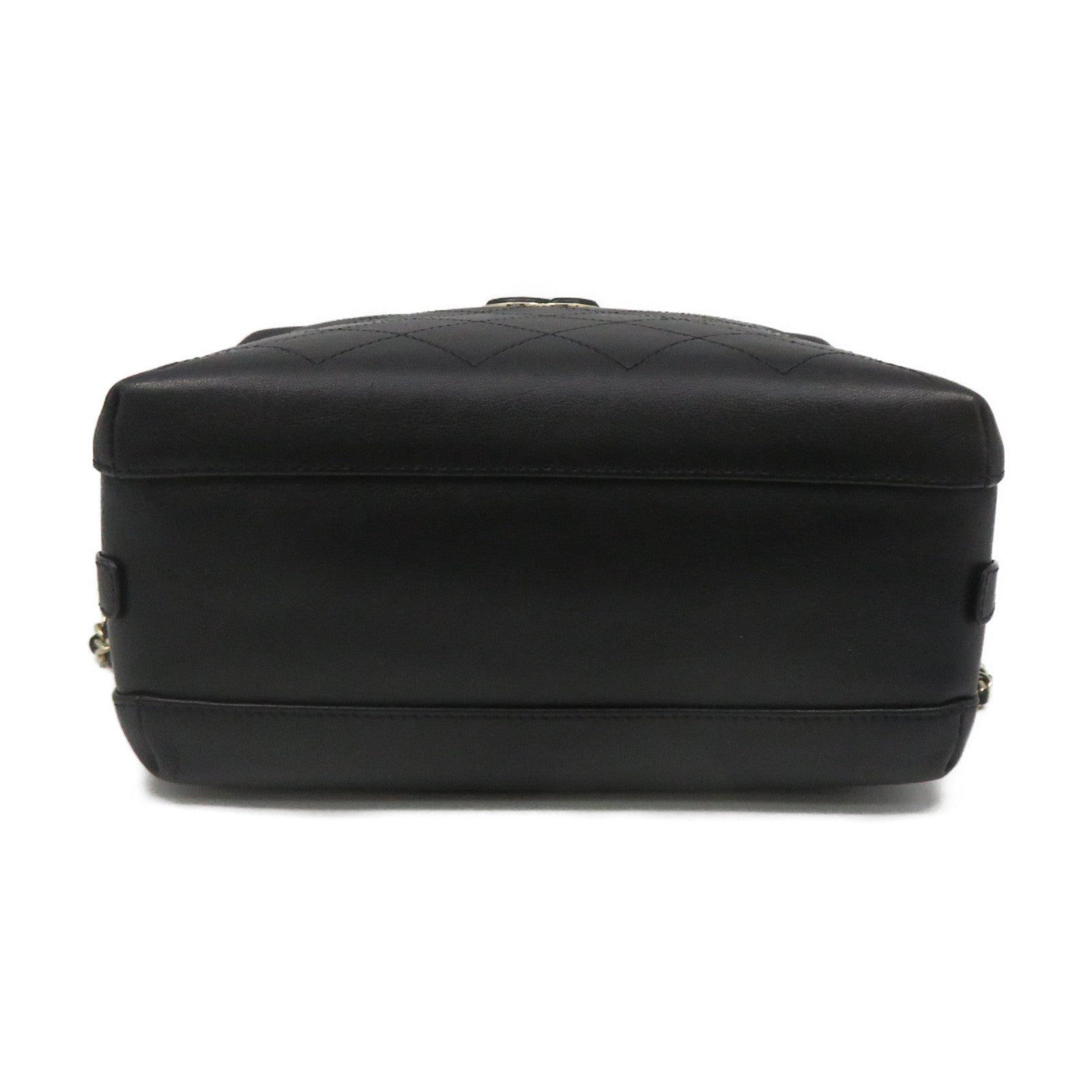 CHANEL 菱格牛皮皮革2Way Shoulder Bag金扣链带肩背袋黑色