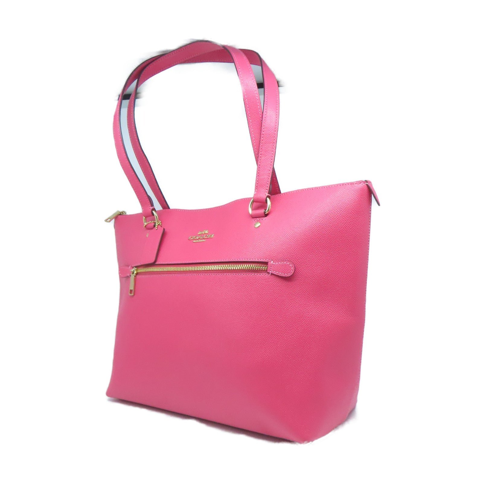 COACH 牛皮皮革Shoulder Bag金扣肩背袋粉紅色