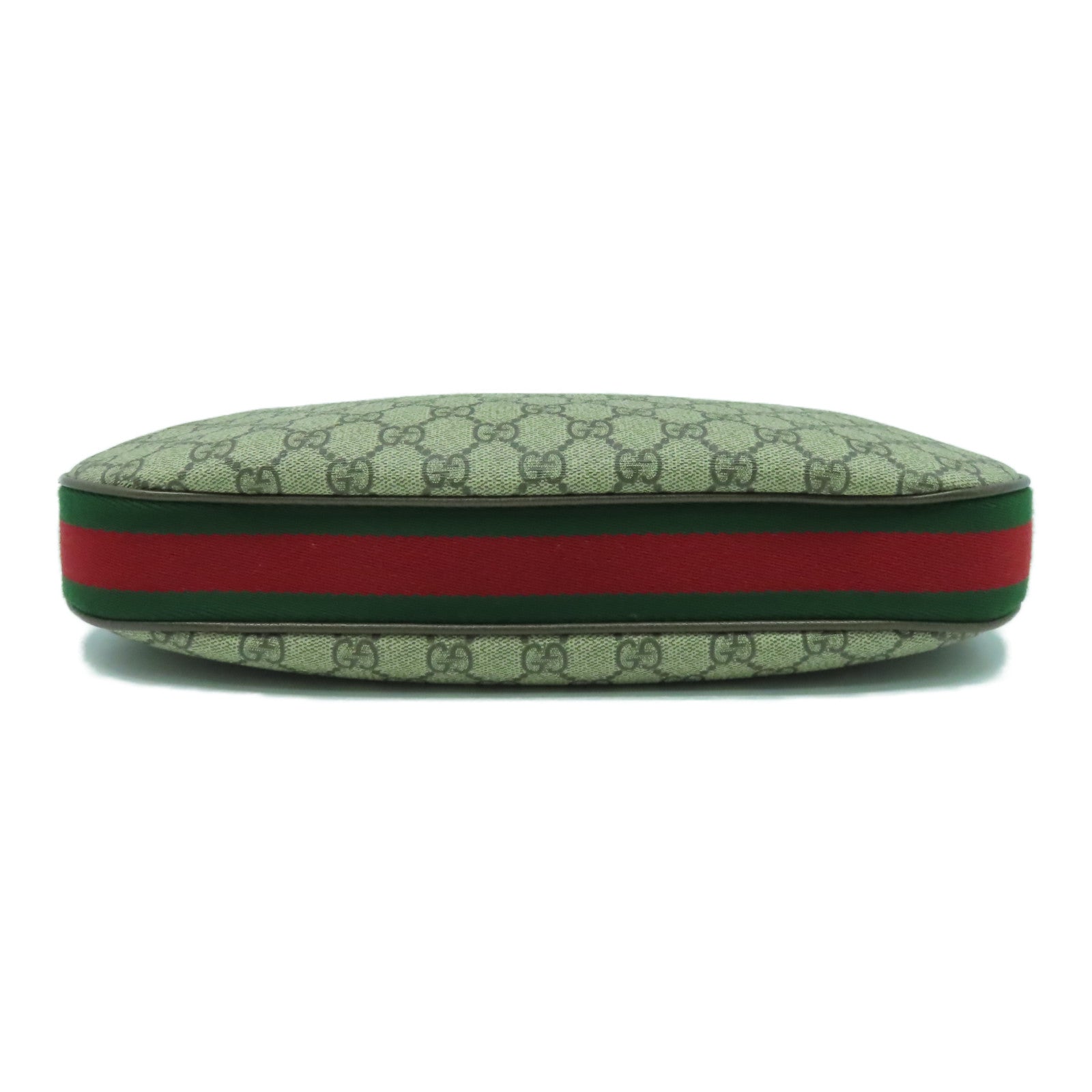 GUCCI 塗層帆布/皮革Attache銀扣肩背袋啡色