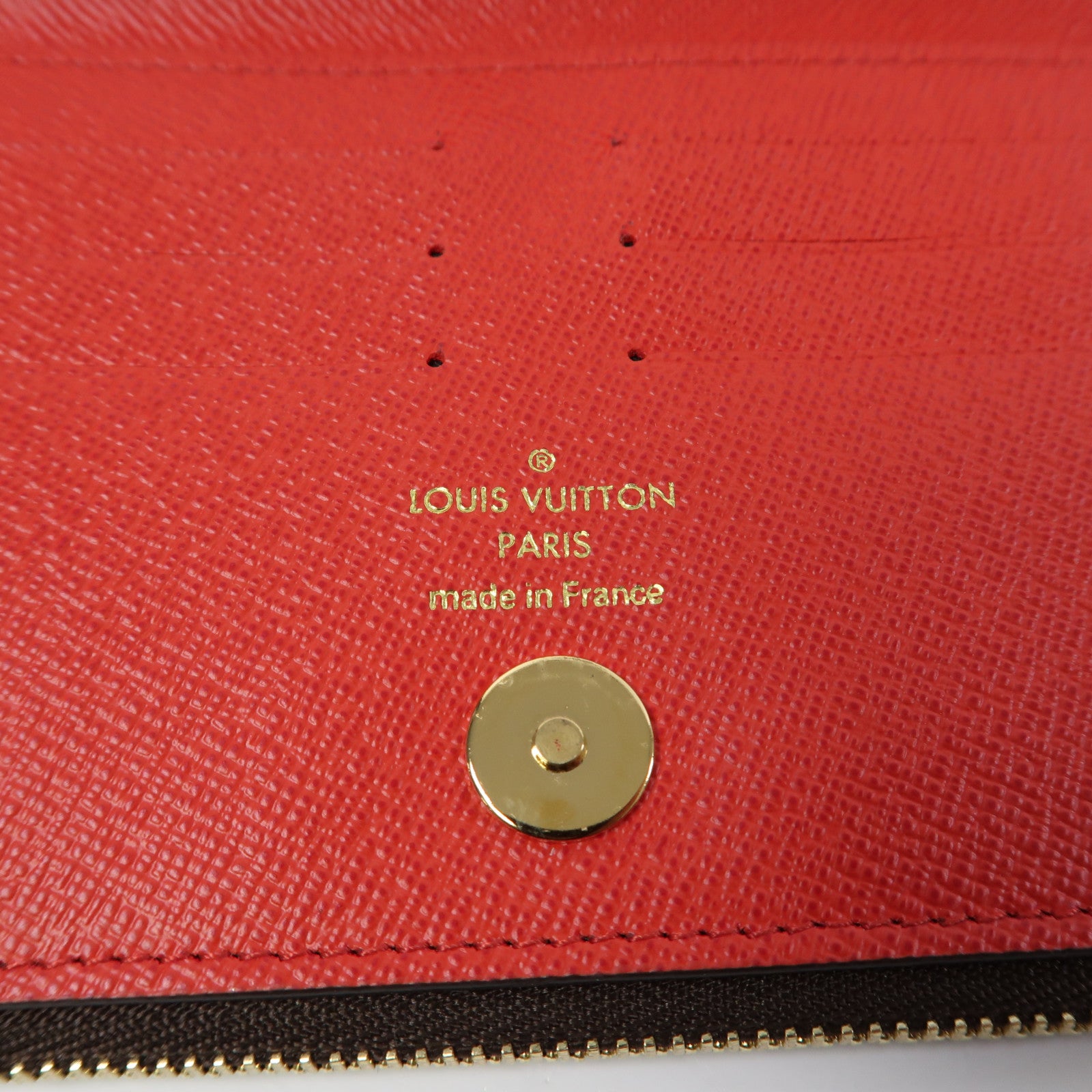 LOUIS VUITTON Monogram Adele Long Wallet金扣長錢包啡色/紅色