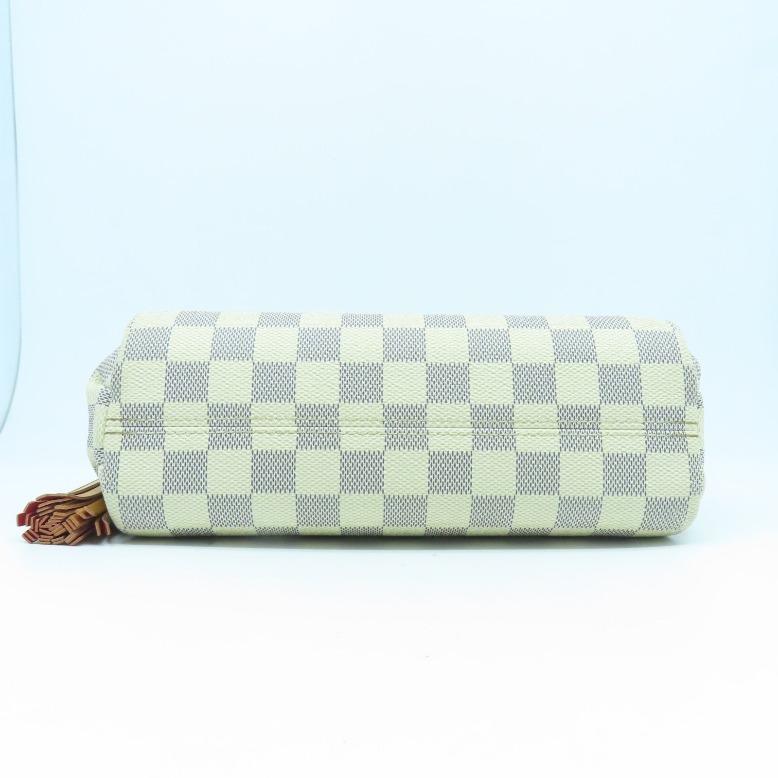 LOUIS VUITTON Damier Azur Croisette金扣手挽肩背兩用袋藍色/白色