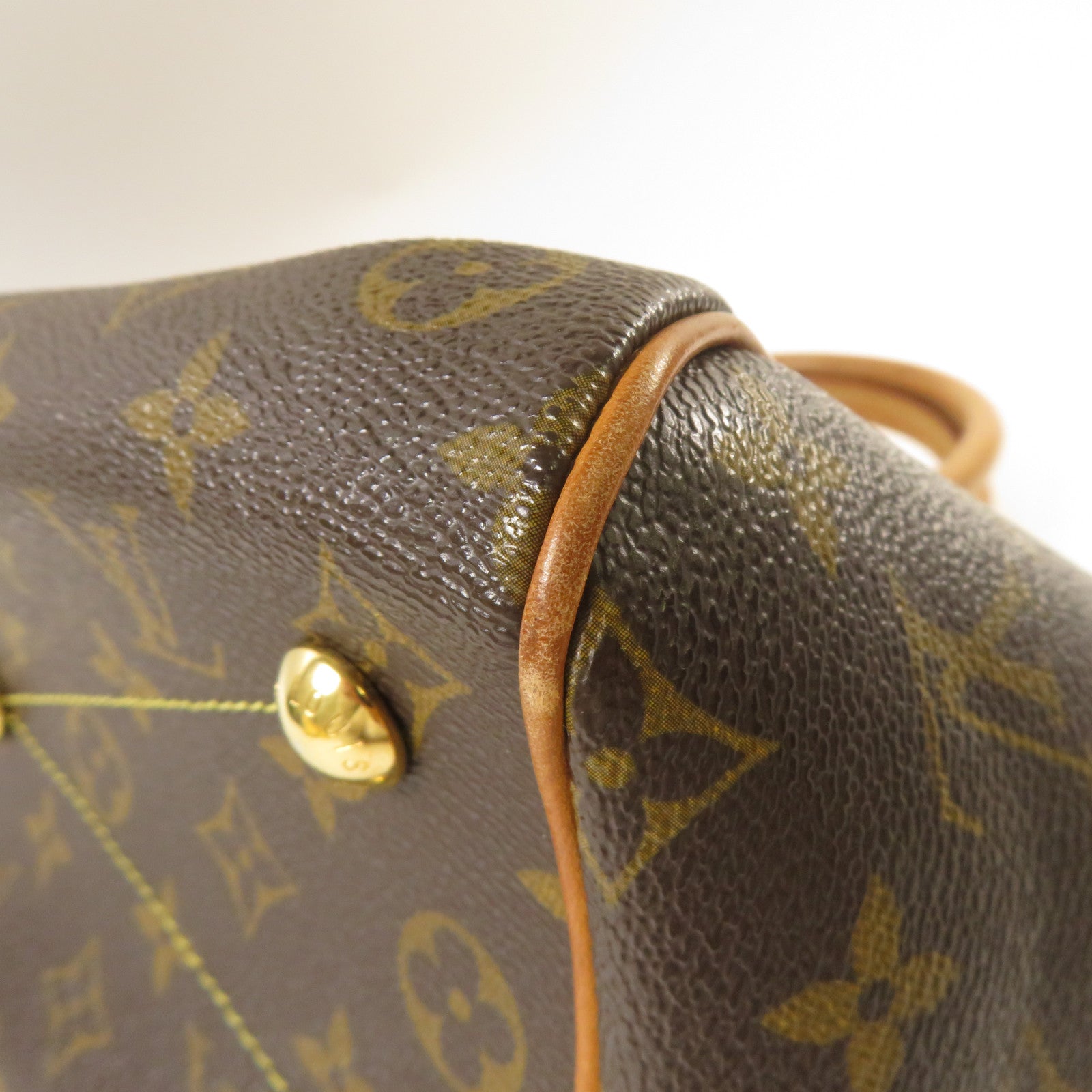 LOUIS VUITTON Monogram Tivoli PM金扣手挽袋啡色