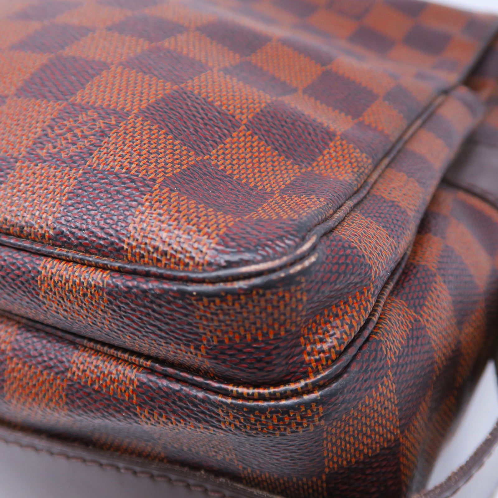 LOUIS VUITTON 【激減優惠】Damier Ebene Naviglio金扣肩背袋啡色