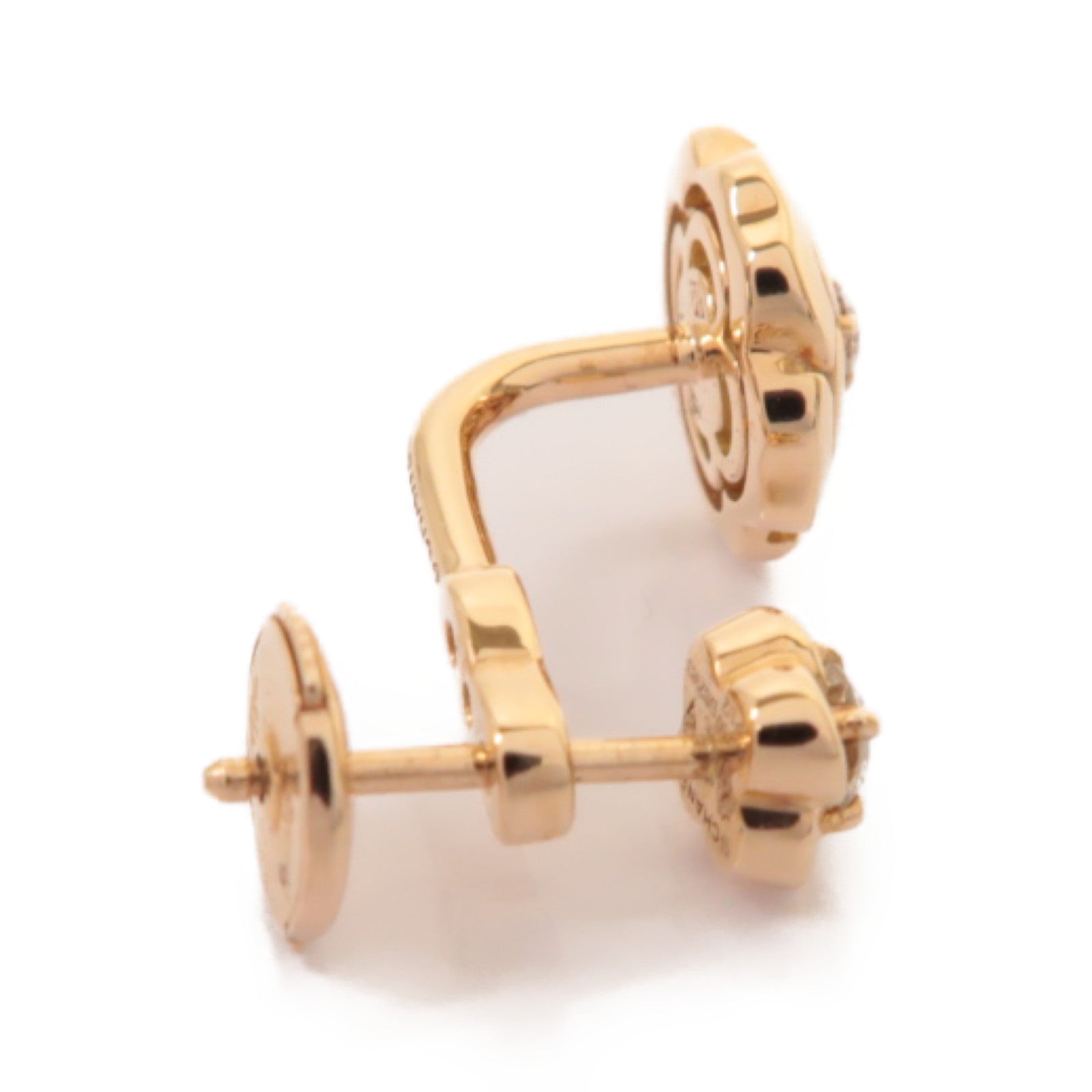 CHANEL 18K玫瑰金Extrait de Camelia Single Earring耳環