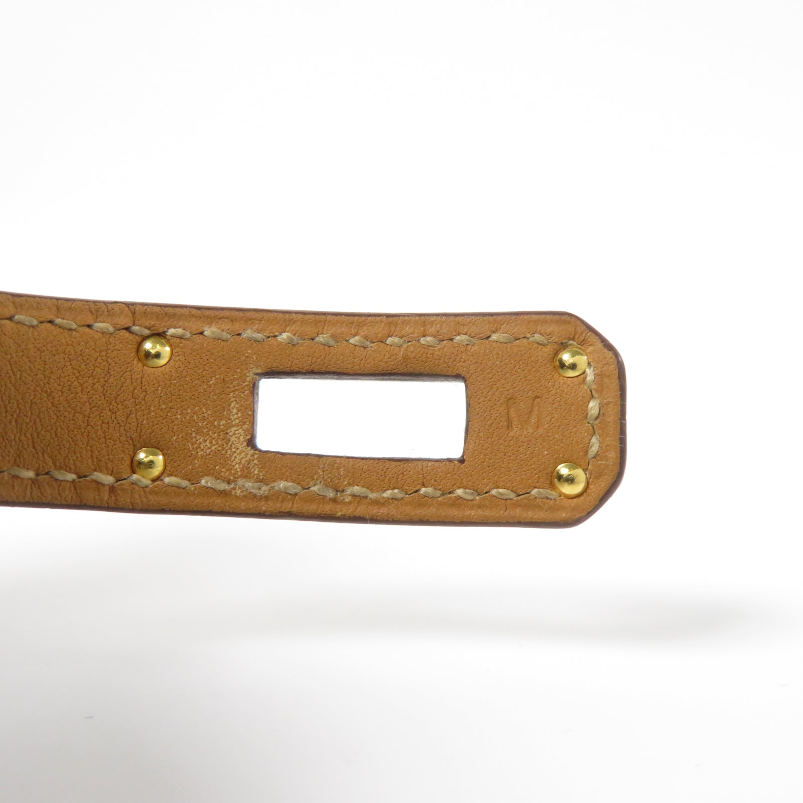 HERMES Epsom皮革Double Tour Bracelet金扣手鏈Gold經典駝色