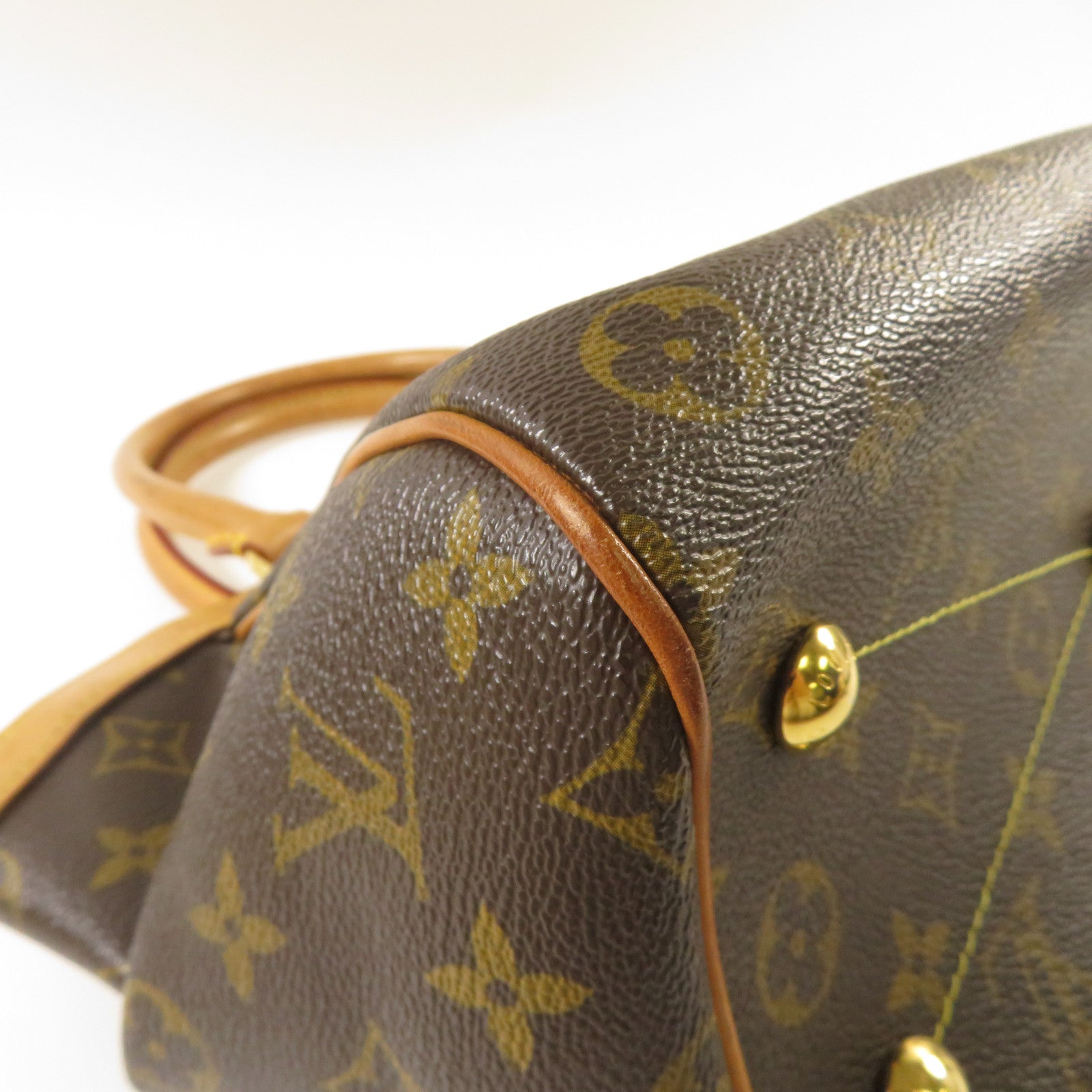 LOUIS VUITTON Monogram Tivoli PM金扣手挽袋啡色