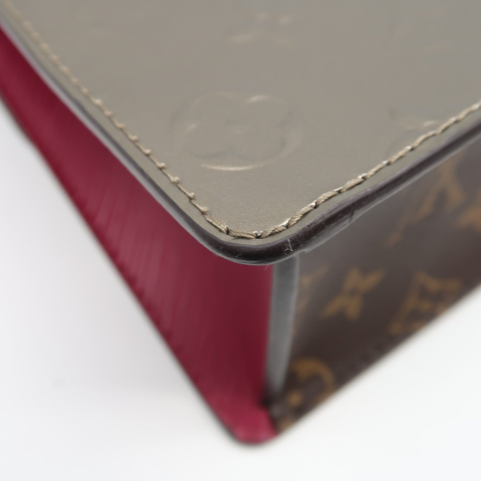 LOUIS VUITTON Monogram Vernis Spring Street金扣手挽肩背兩用袋香檳灰色