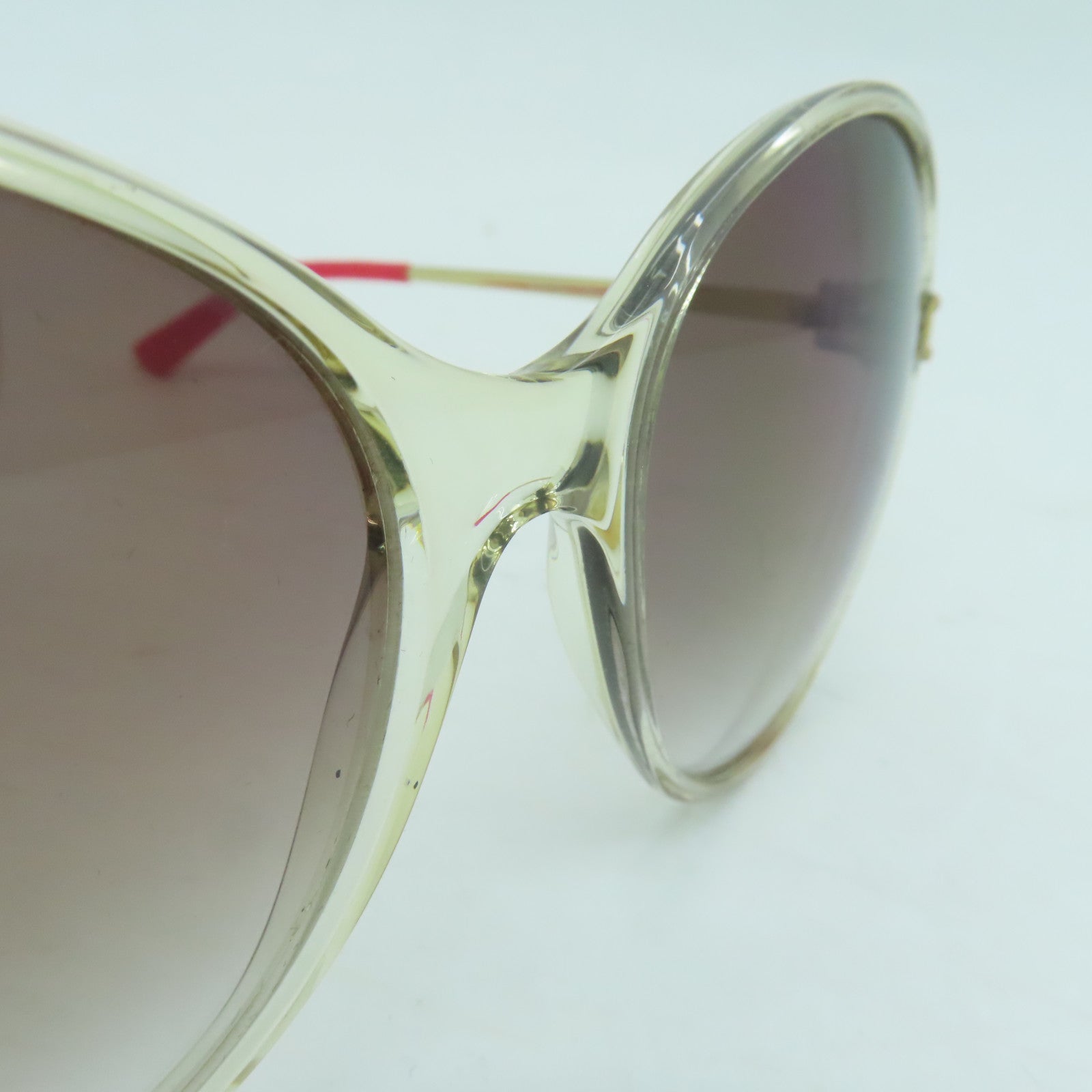 GUCCI PVC Sunglasses太陽眼鏡透明/紅色