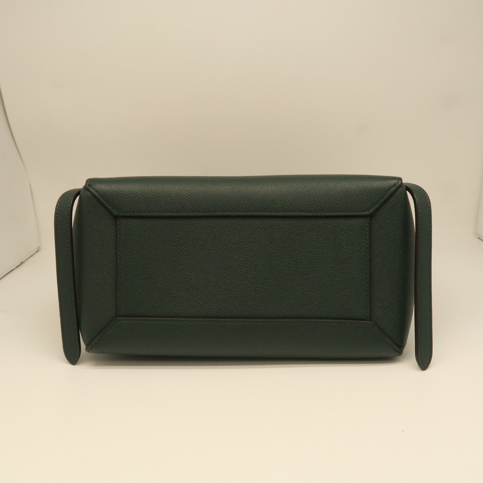 CELINE cowhide leather Belt Bag gold buckle handle shoulder bag green