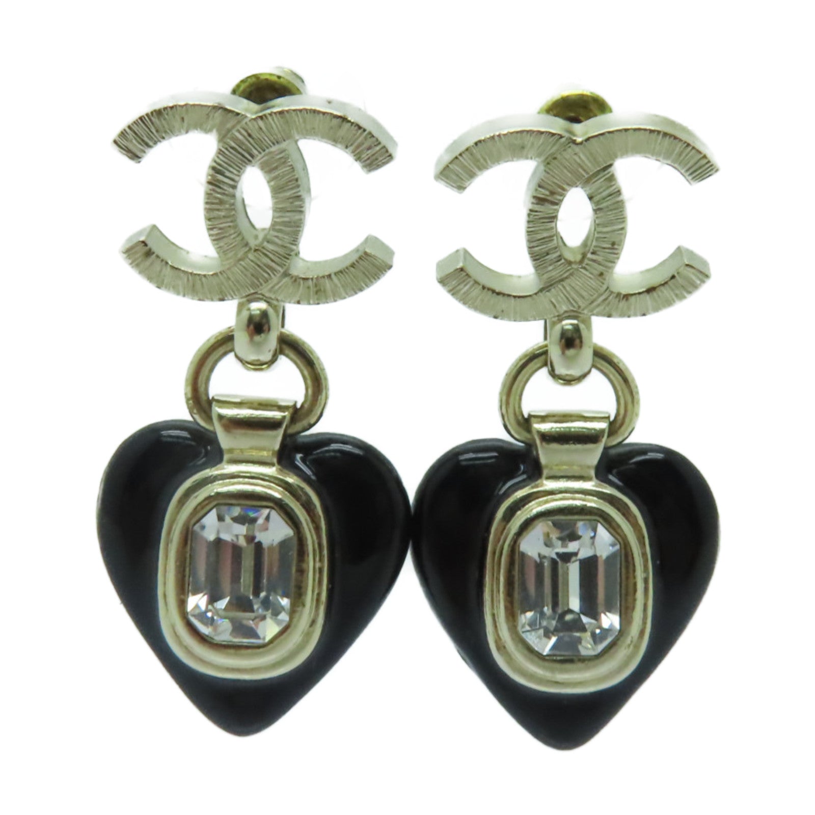 CHANEL 金屬Earrings耳環金色/黑色