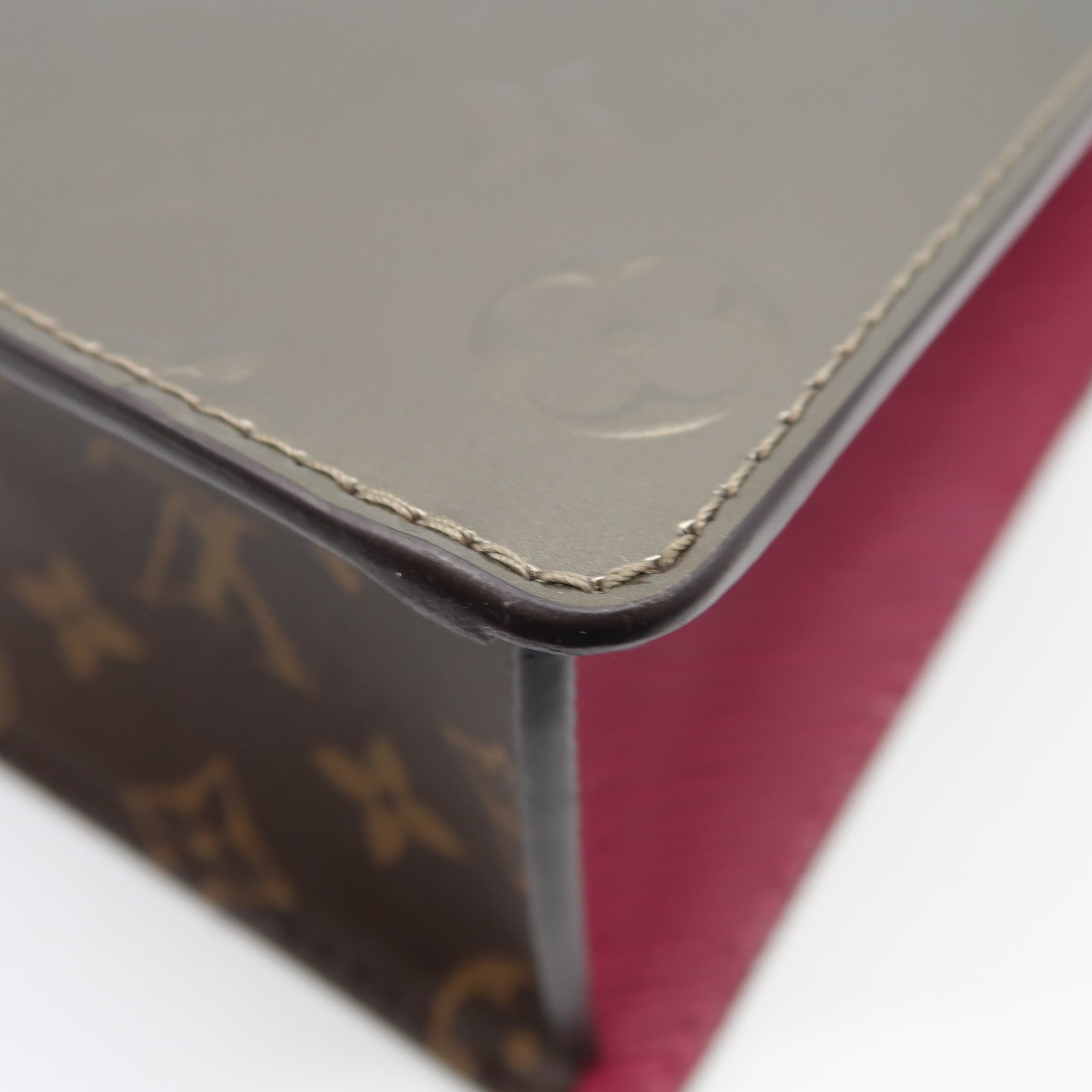 LOUIS VUITTON Monogram Vernis Spring Street金扣手挽肩背兩用袋香檳灰色