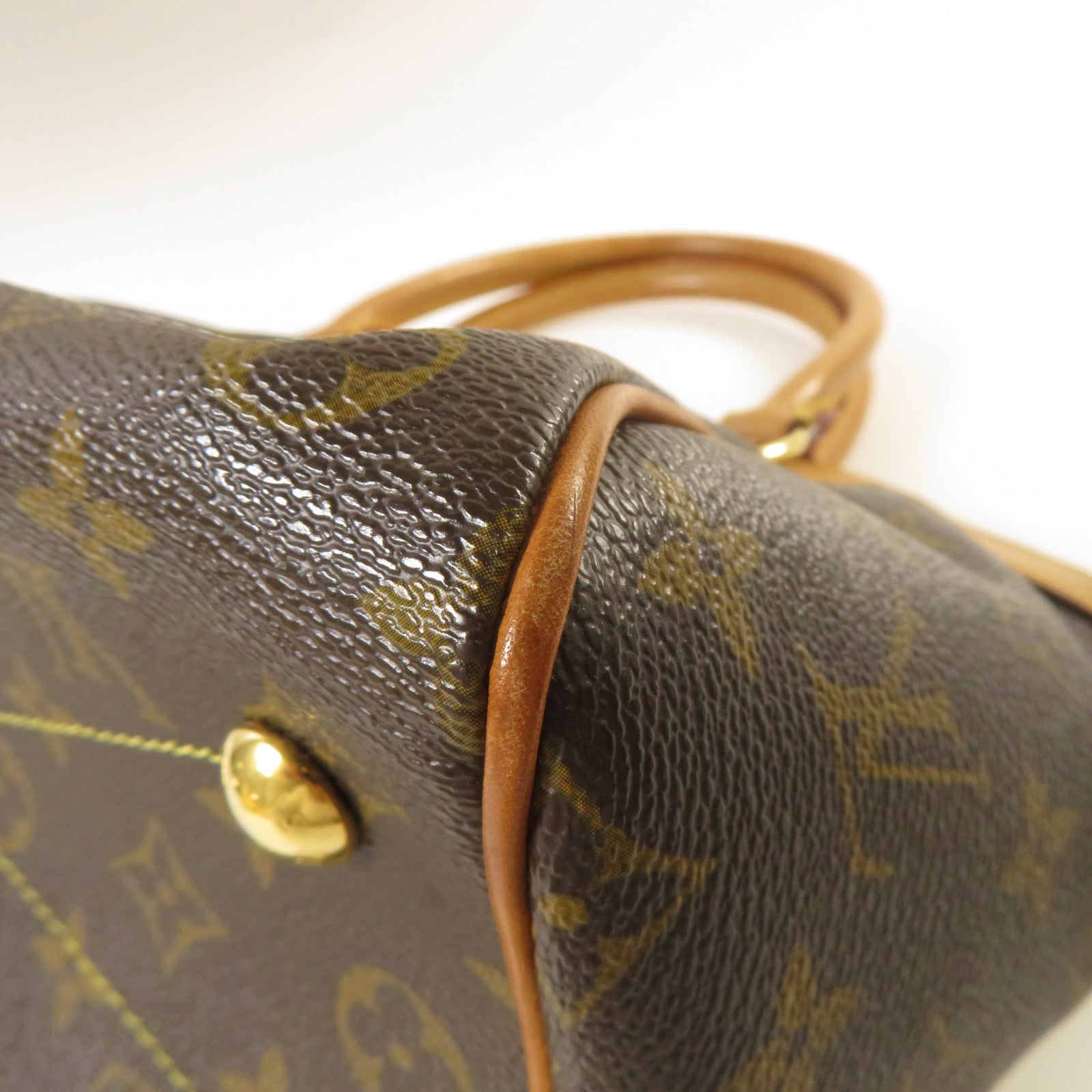 LOUIS VUITTON Monogram Tivoli PM金扣手挽袋啡色