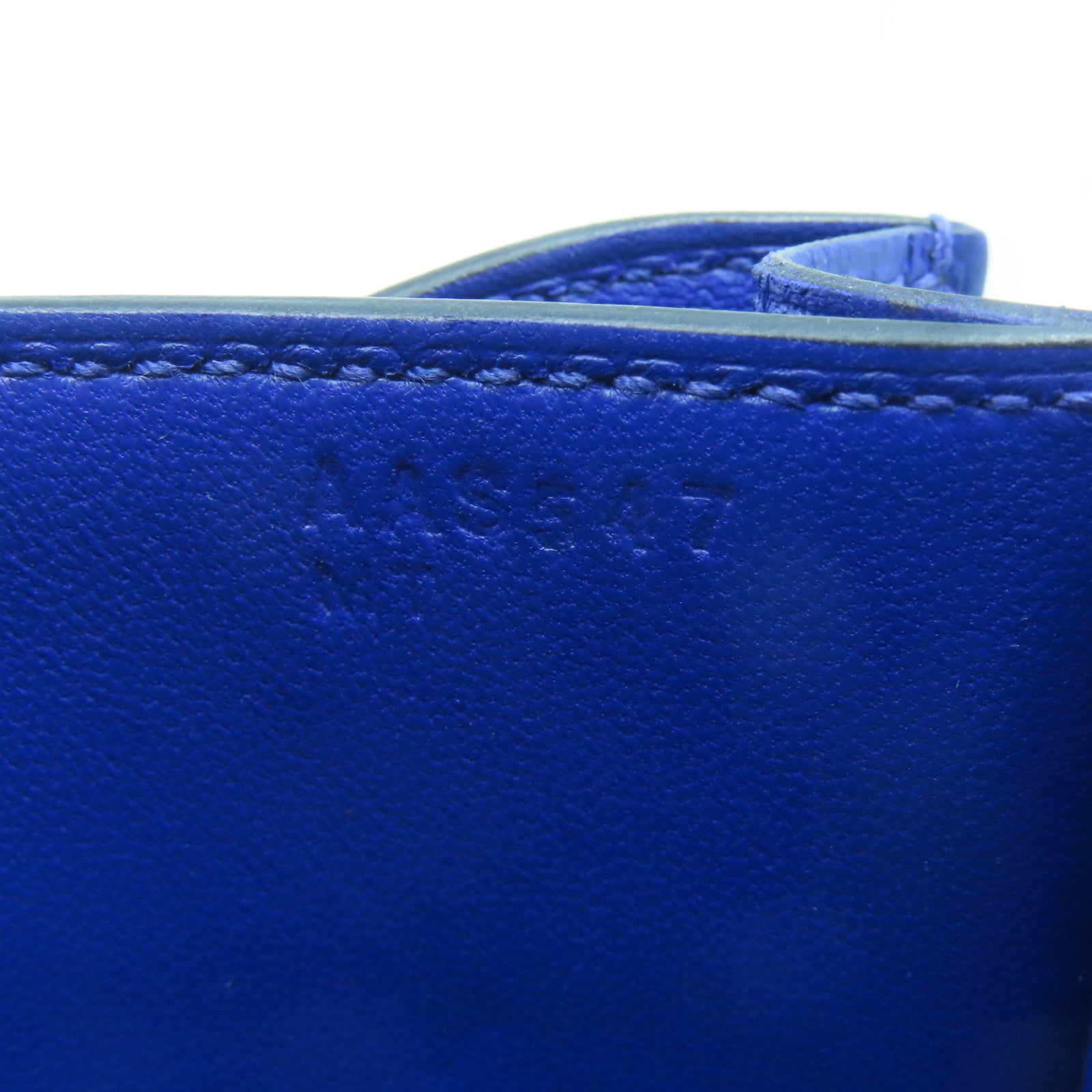 HERMES Epsom Leather Constance Mini Gold Buckle Shoulder Bag Blue