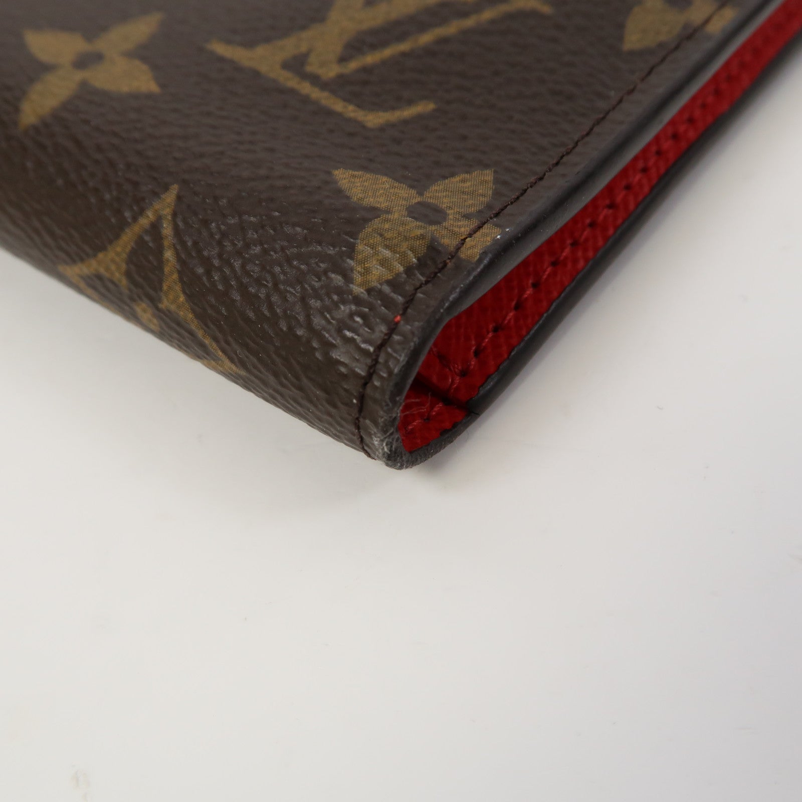 LOUIS VUITTON Monogram Adele Long Wallet金扣長錢包啡色/紅色