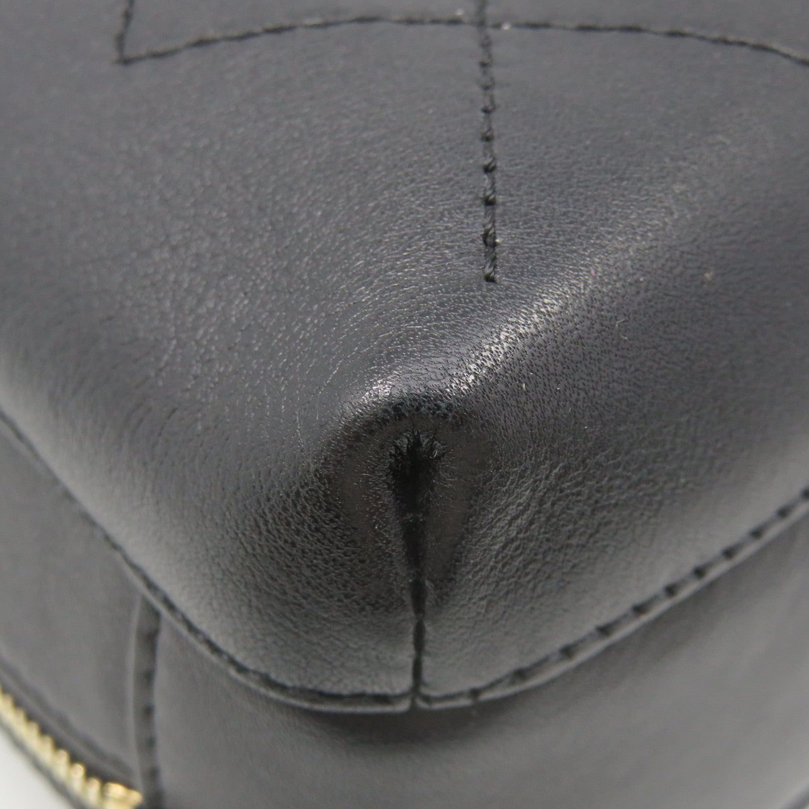 CHANEL 菱格牛皮皮革2Way Shoulder Bag金扣链带肩背袋黑色