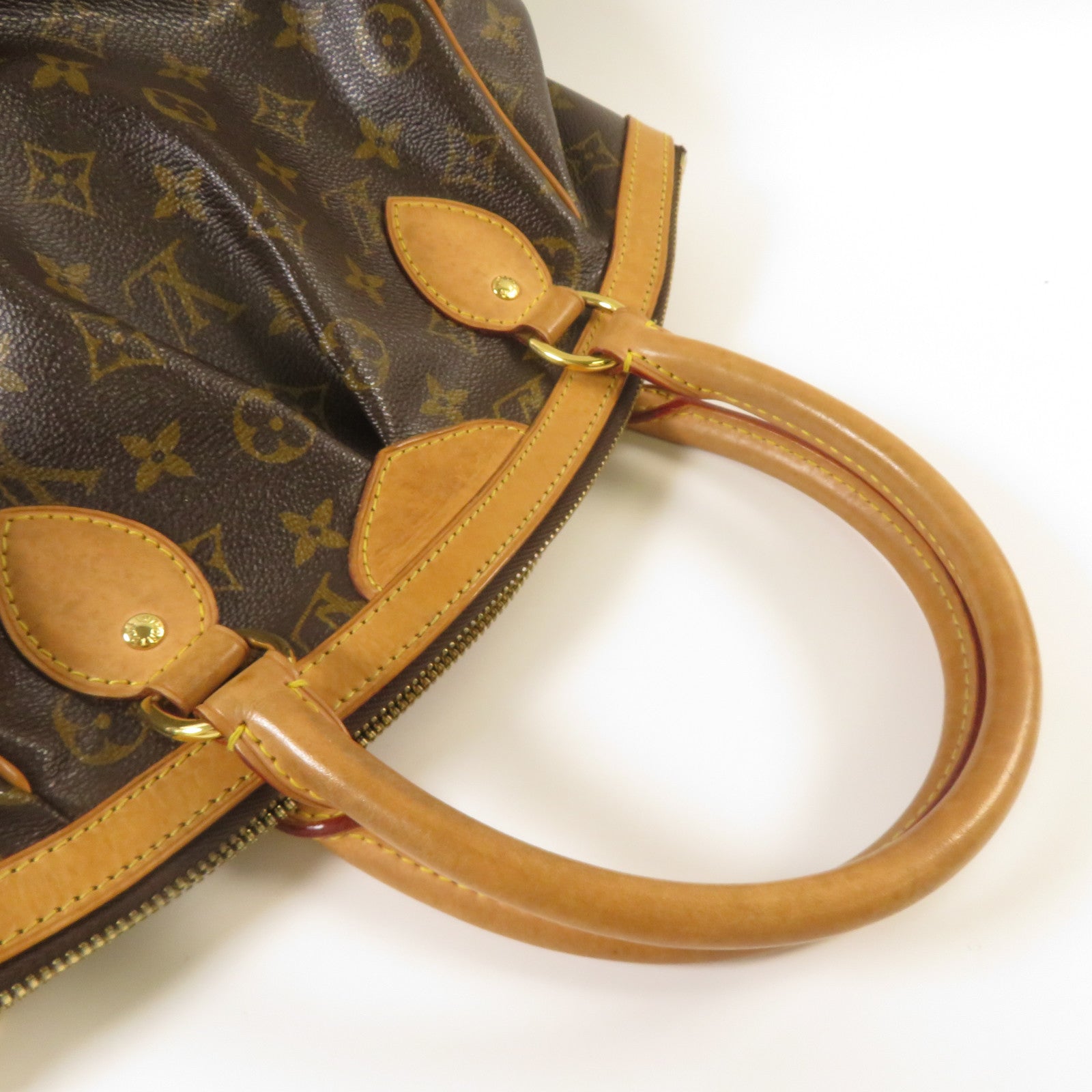 LOUIS VUITTON Monogram Tivoli PM金扣手挽袋啡色