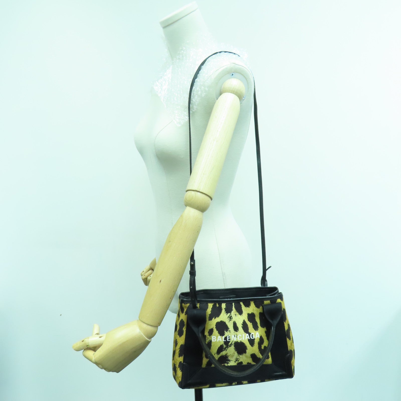 BALENCIAGA 帆布2way Shoulder Bag银扣手挽肩背两用袋黑色