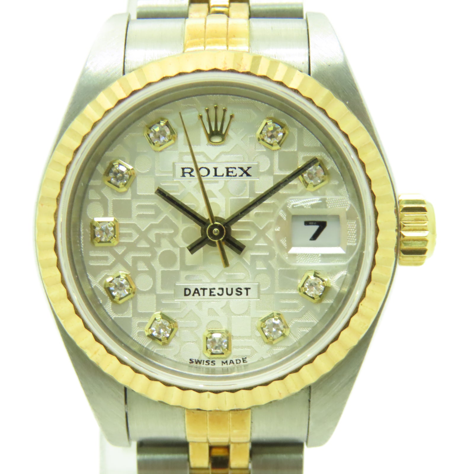 ROLEX Datejust 26mm不鏽鋼/18K黃金手錶自動機芯白色