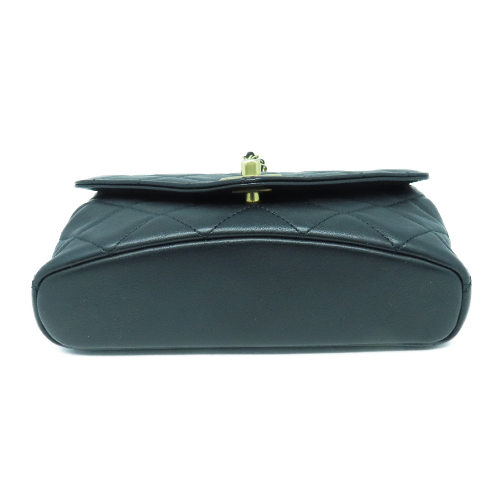 CHANEL [Sharp Discount] Lingge Cowhide Leather Chain Shoulder Bag/Waist Bag Gold Buckle Chain Belt Shoulder Bag/Pocket Black