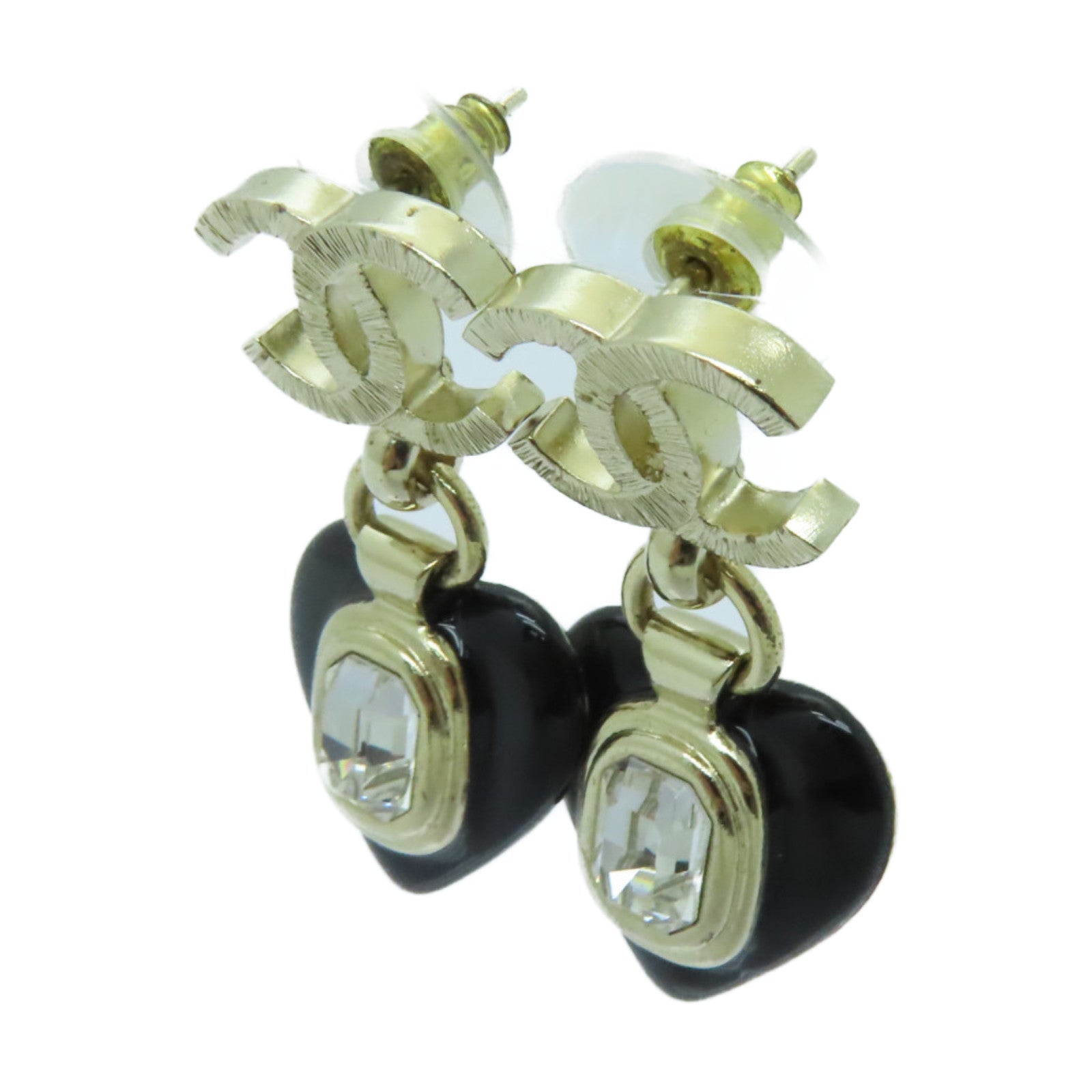 CHANEL 金屬Earrings耳環金色/黑色